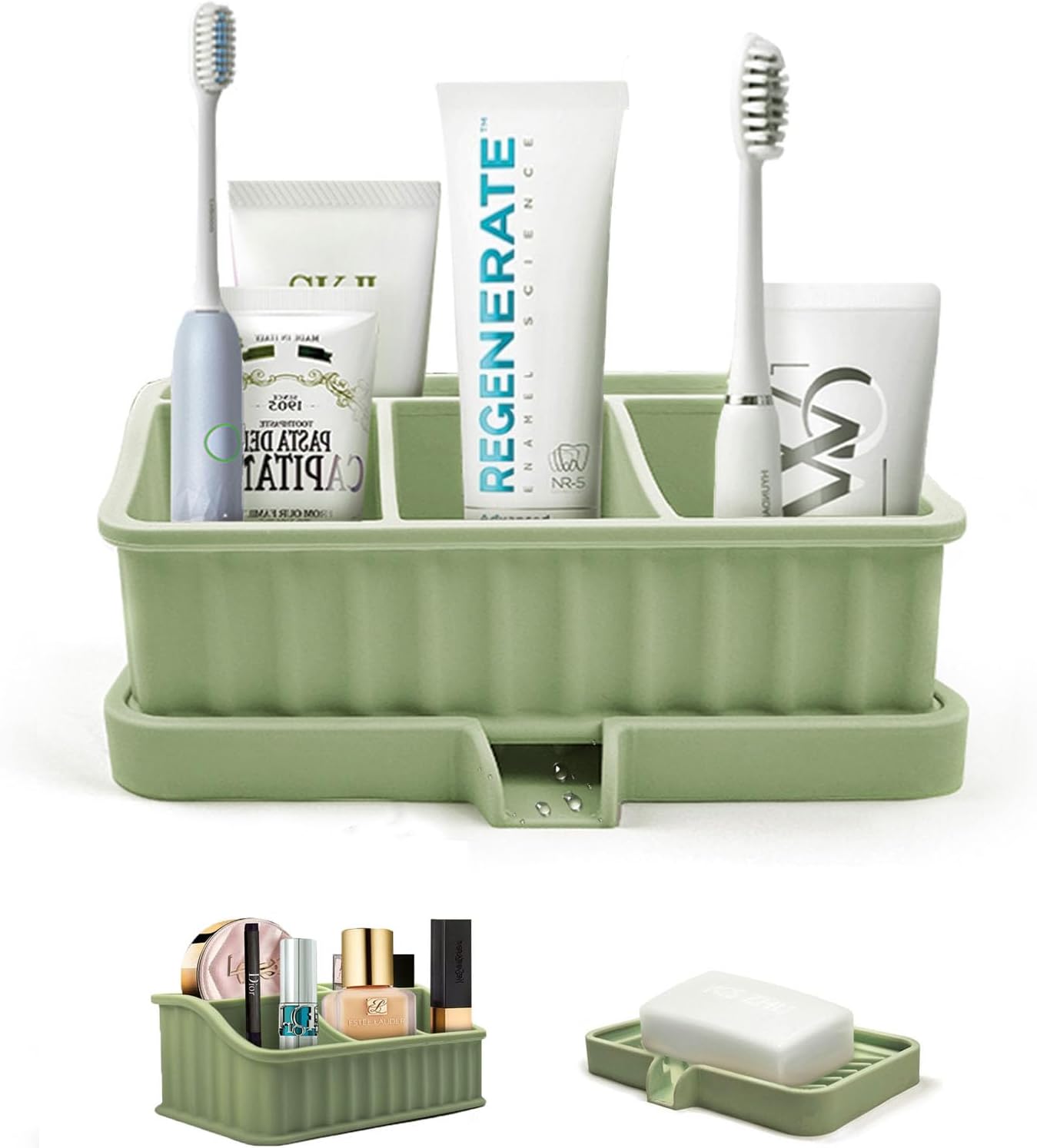 Ayehe Toothbrush Holder with Drainage and 5 Slots