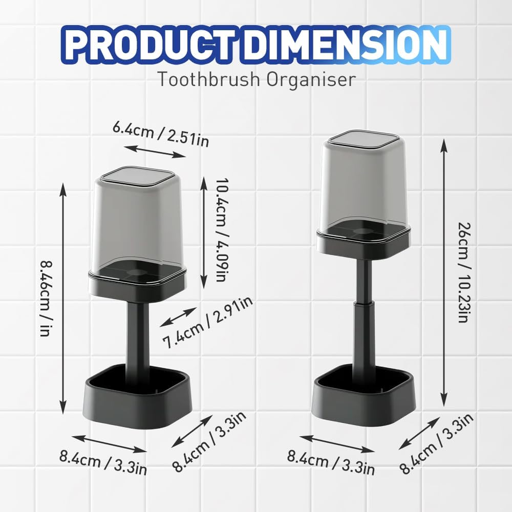 Premium Toothbrush Organizer Stylish Compact Durable
