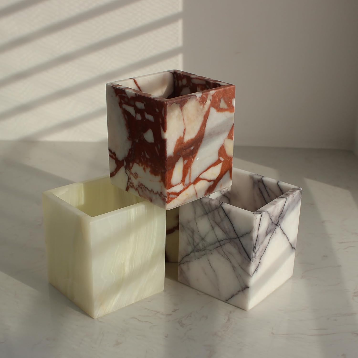 Elegant Natural Marble Toothbrush Holder for Your Bathroom