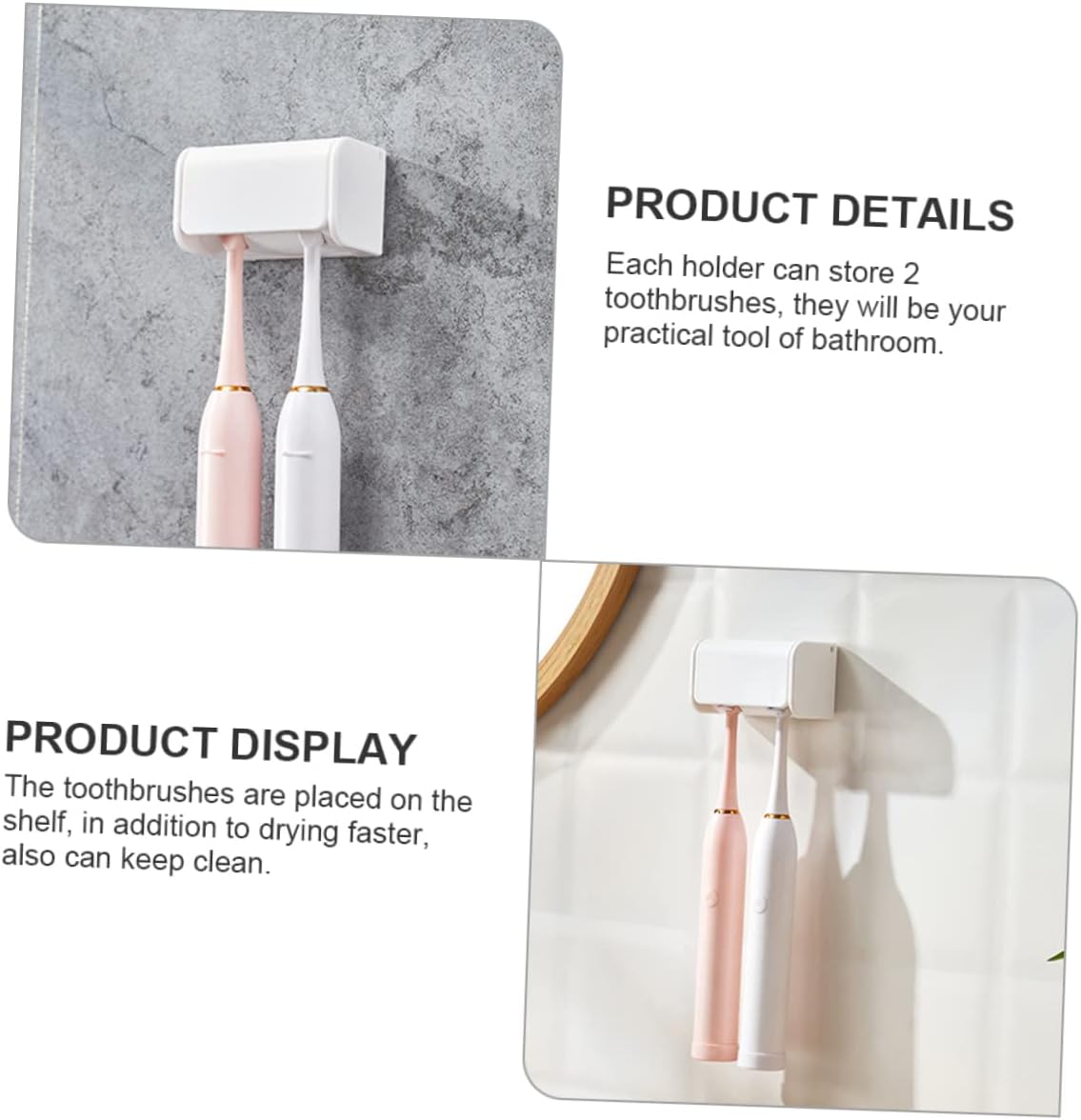 Space-Saving Wall-Mounted Toothbrush Holder