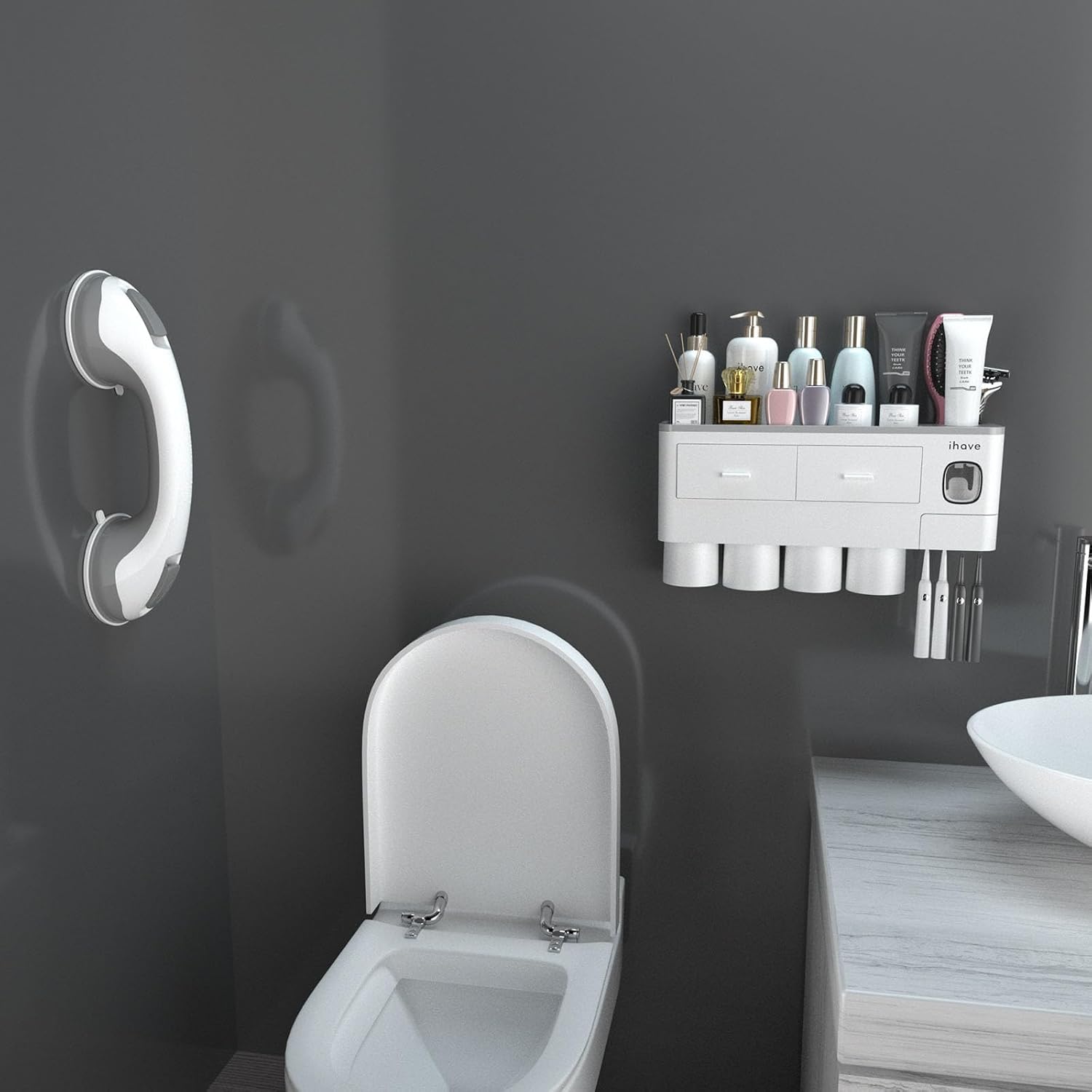 Big Choice 4 Cups Toothbrush Holders White - iHave