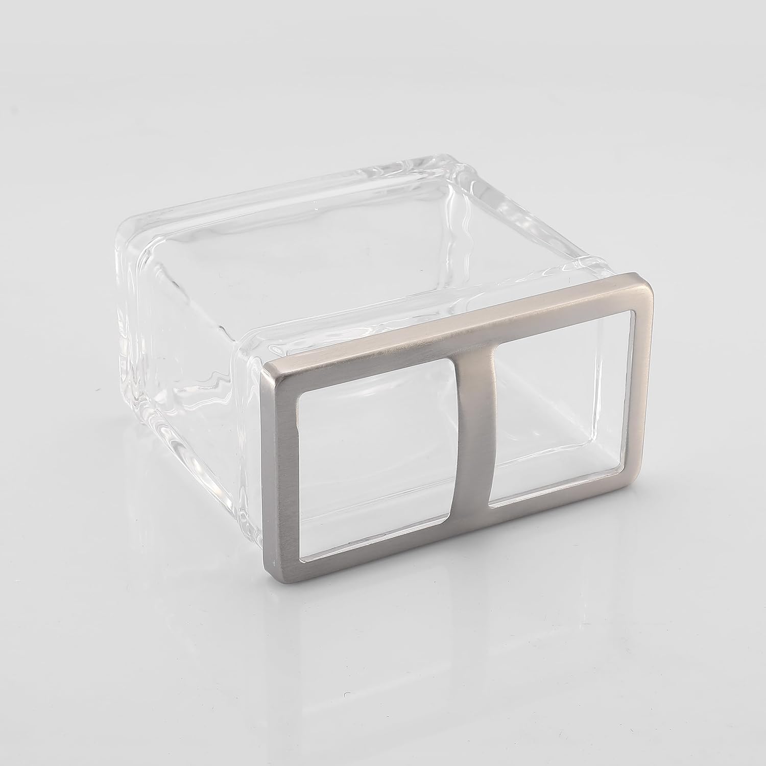 H Halston Heavy Weight Oversized Glass Toothbrush Holder with Marble Design