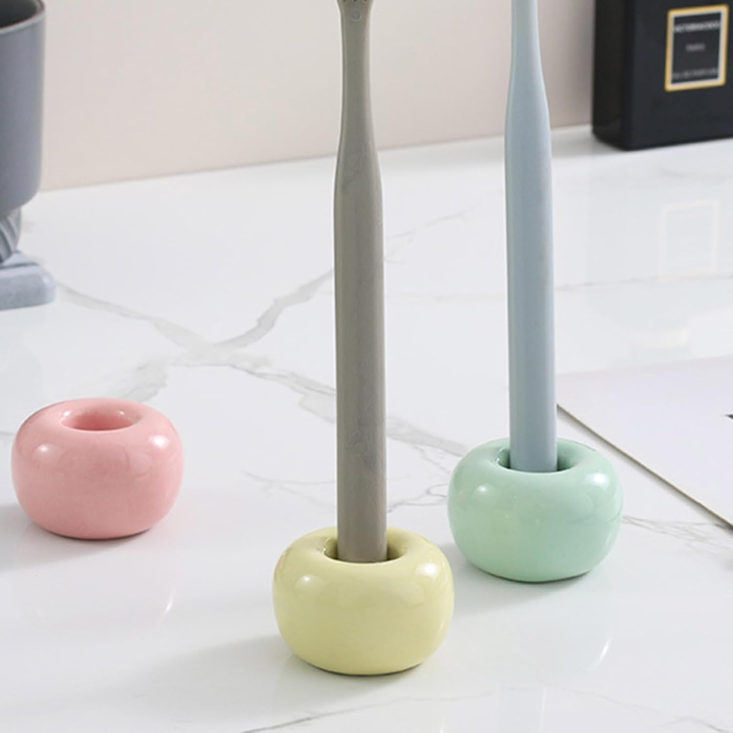 AltSuceR Japanese Style Ceramic Toothbrush Base Set