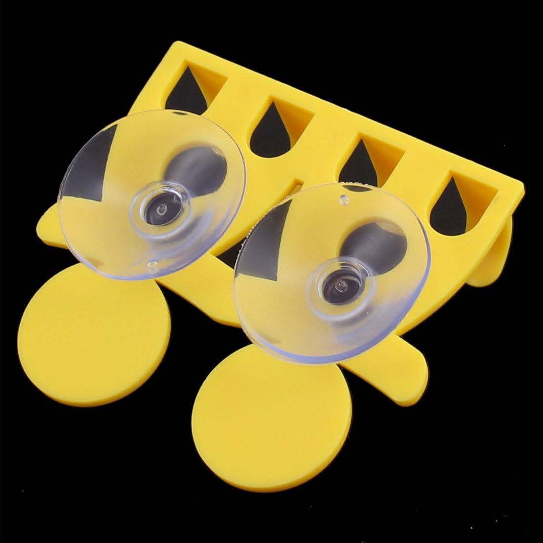 Ultraj Suction Cup Toothbrush Holder Yellow Black