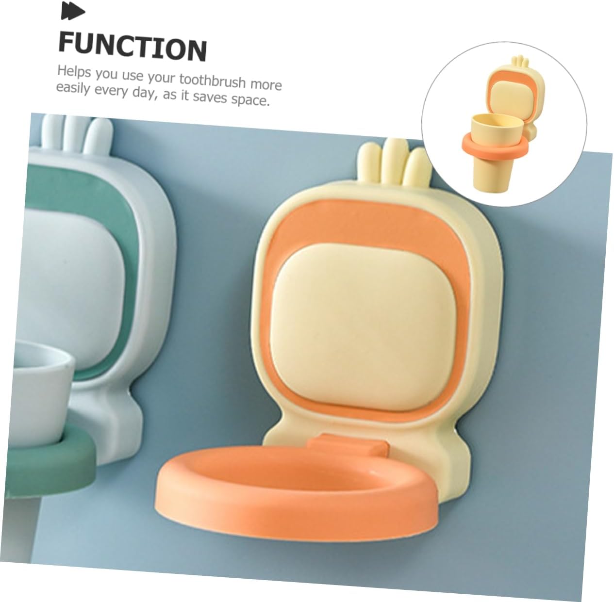 Ciieeo 1set Wall Mounted Toothbrush Holder