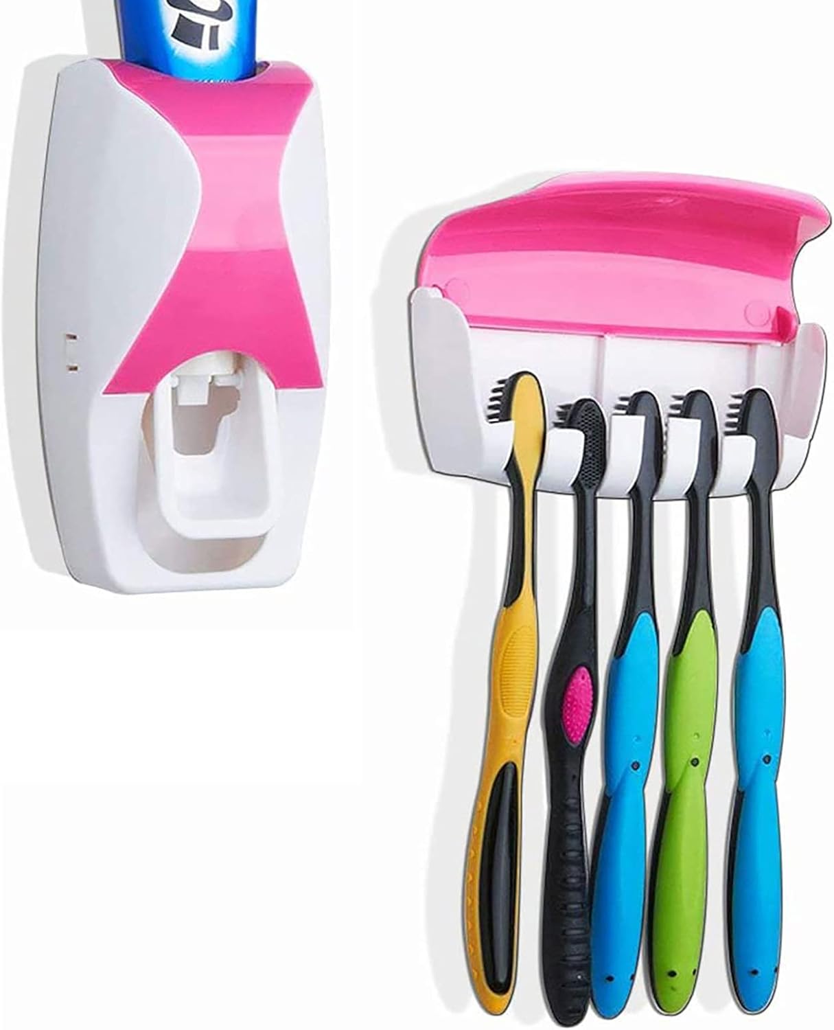 toothpaste dispenser and brush holder