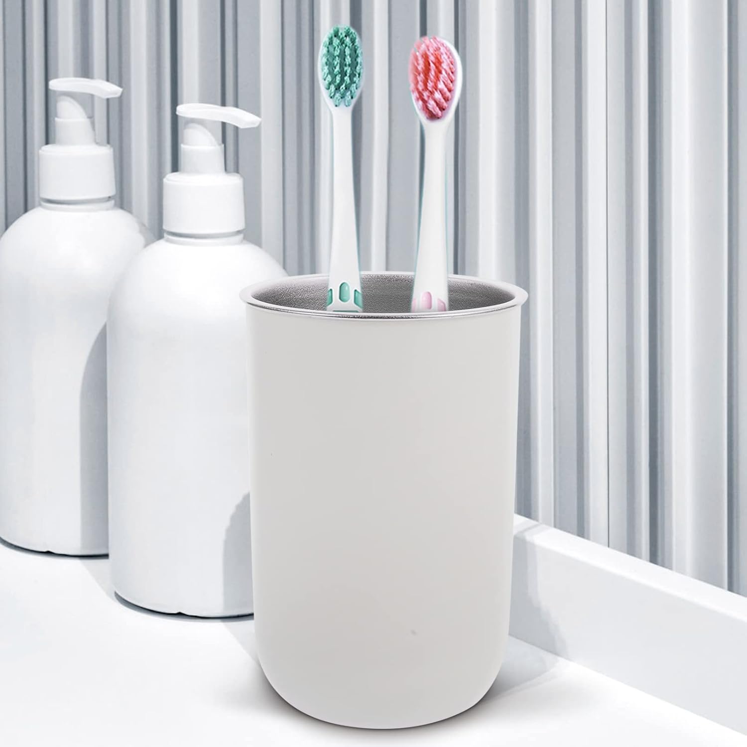 Stay organized and elegant with the Healeved Toothbrush Cup Holder Set
