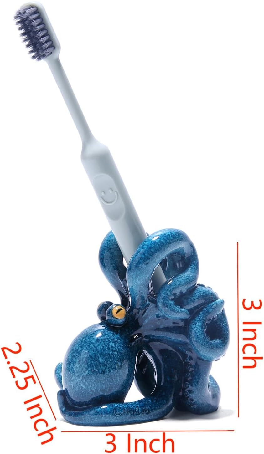 Hodao Blue Octopus Toothbrush Holder
