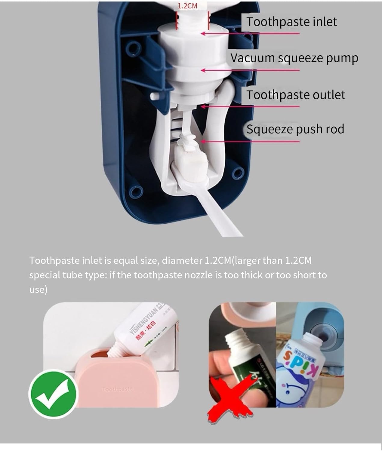 Bathroom Set with giggles - 2 Pc - Touchless Toothpaste Dispenser