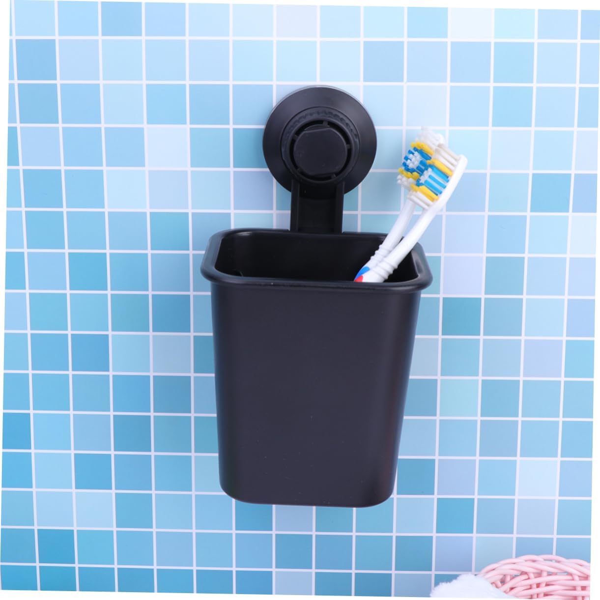 Toothbrush Cup Holder Suction Cup Design Wall Storage for Boys Girls