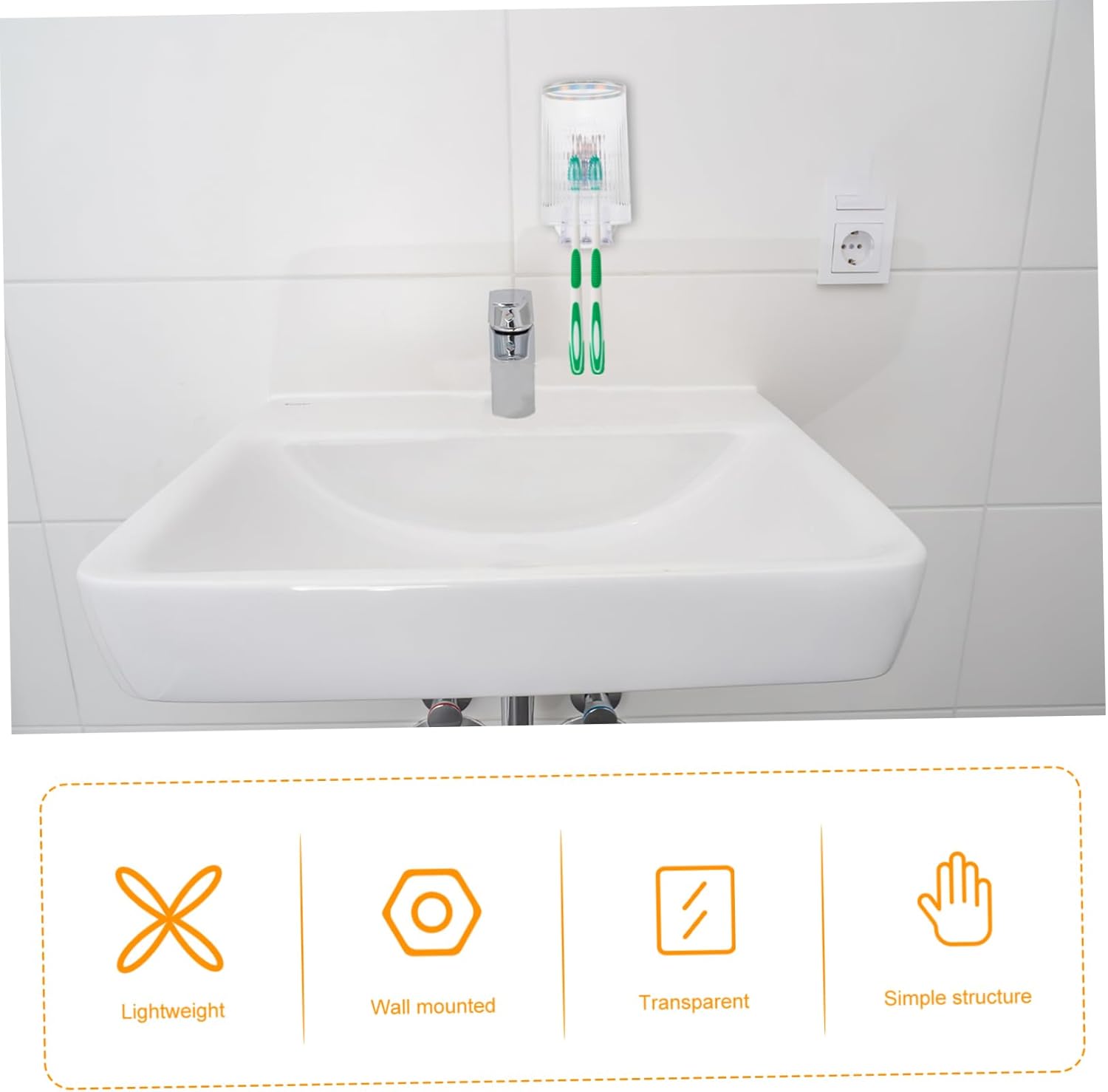 Space-Saving Wall-Mounted Toothbrush Holder for Kids