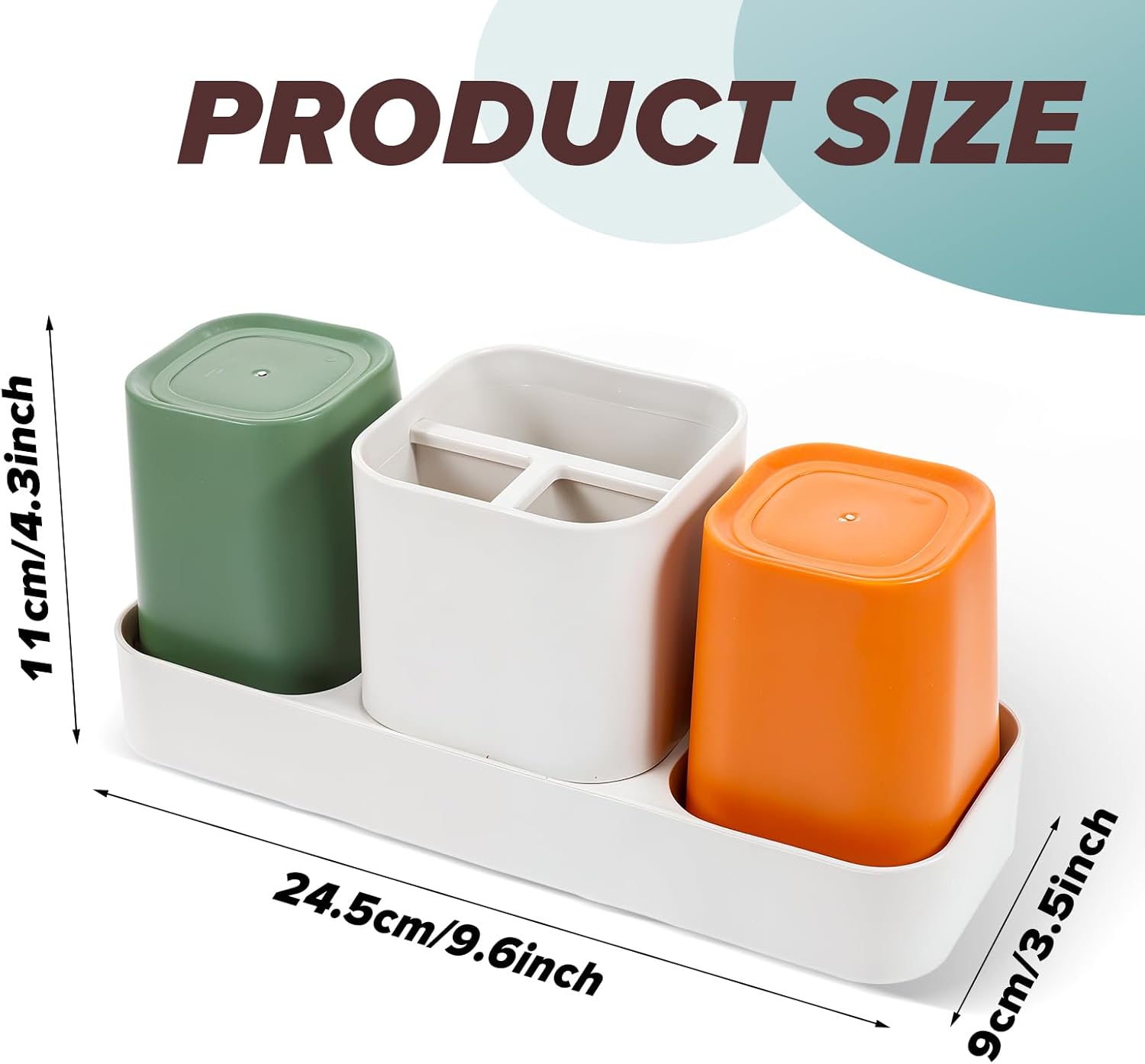 Toothbrush Holder Set w 2 Cups w Kids Design for Adults Kids