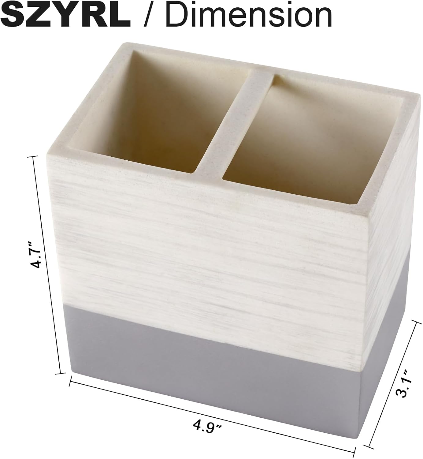 Toothbrush Holder with Anti-Slip Base for Bathroom Countertop Organizer