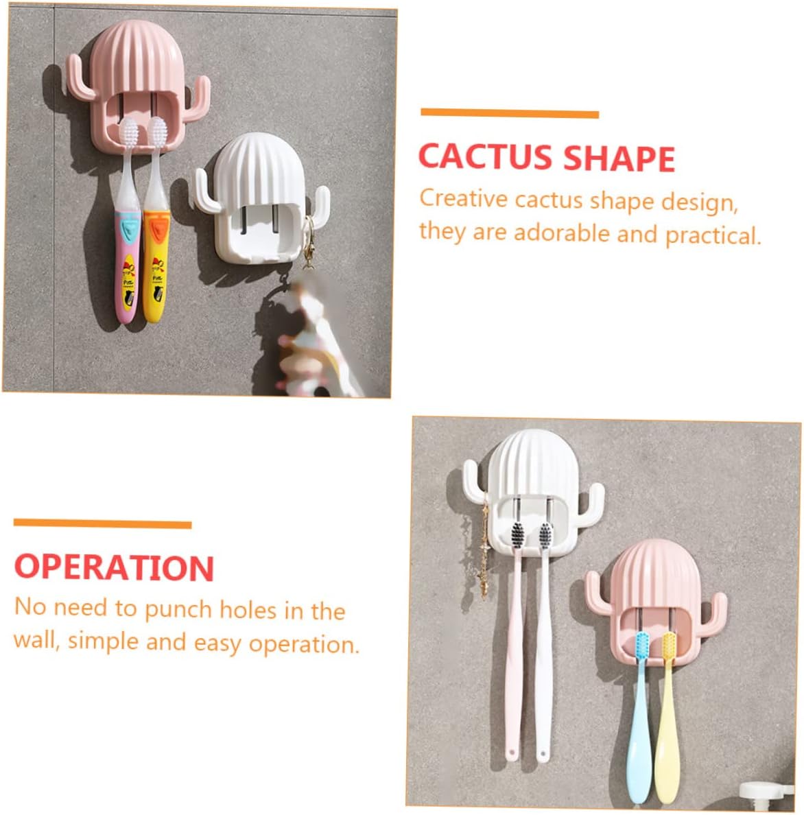 Elegant Cactus Toothbrush Racks