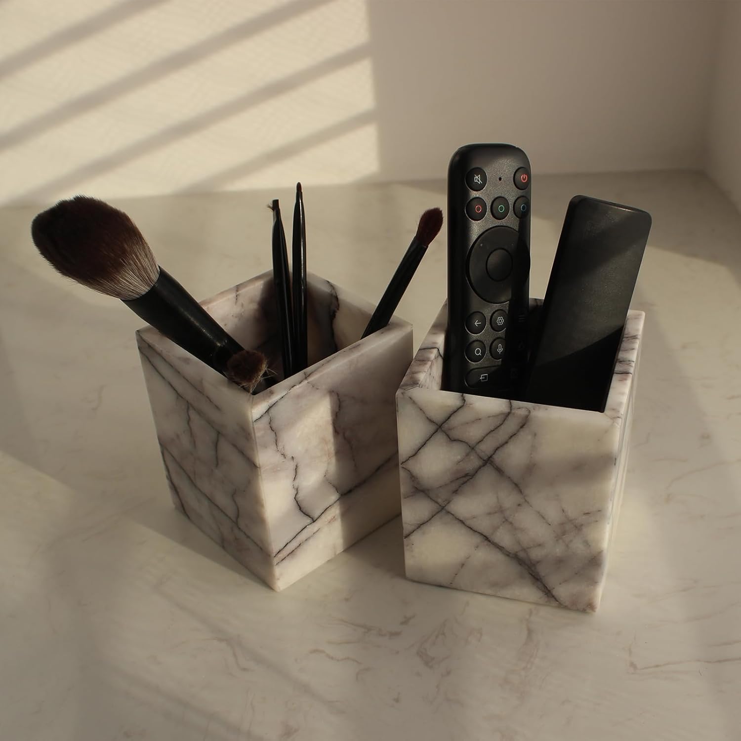 Elegant Natural Marble Toothbrush Holder for Your Bathroom
