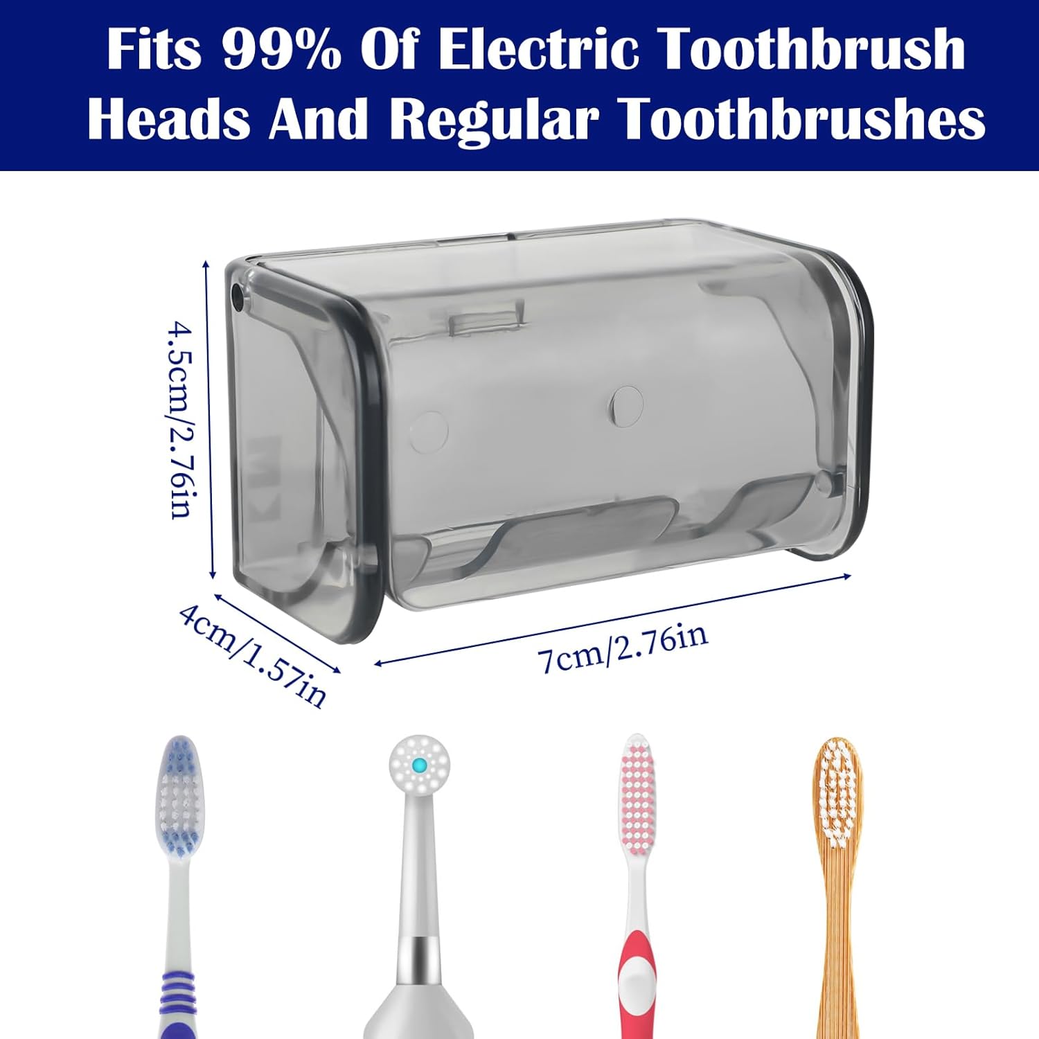 Tyqour 2-Piece Wall-Mounted Toothbrush Holder