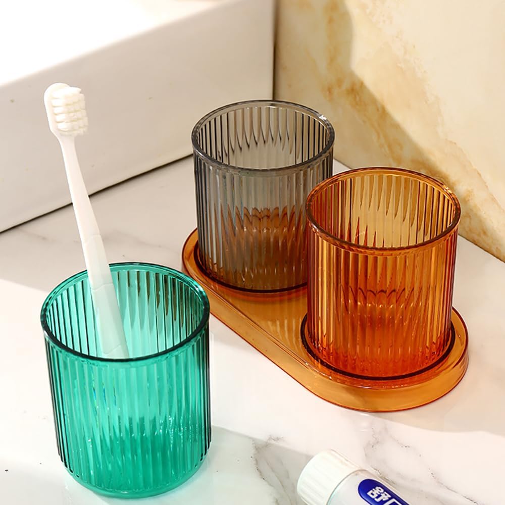 Bathroom Toothbrush Holder Tumbler Set for 2