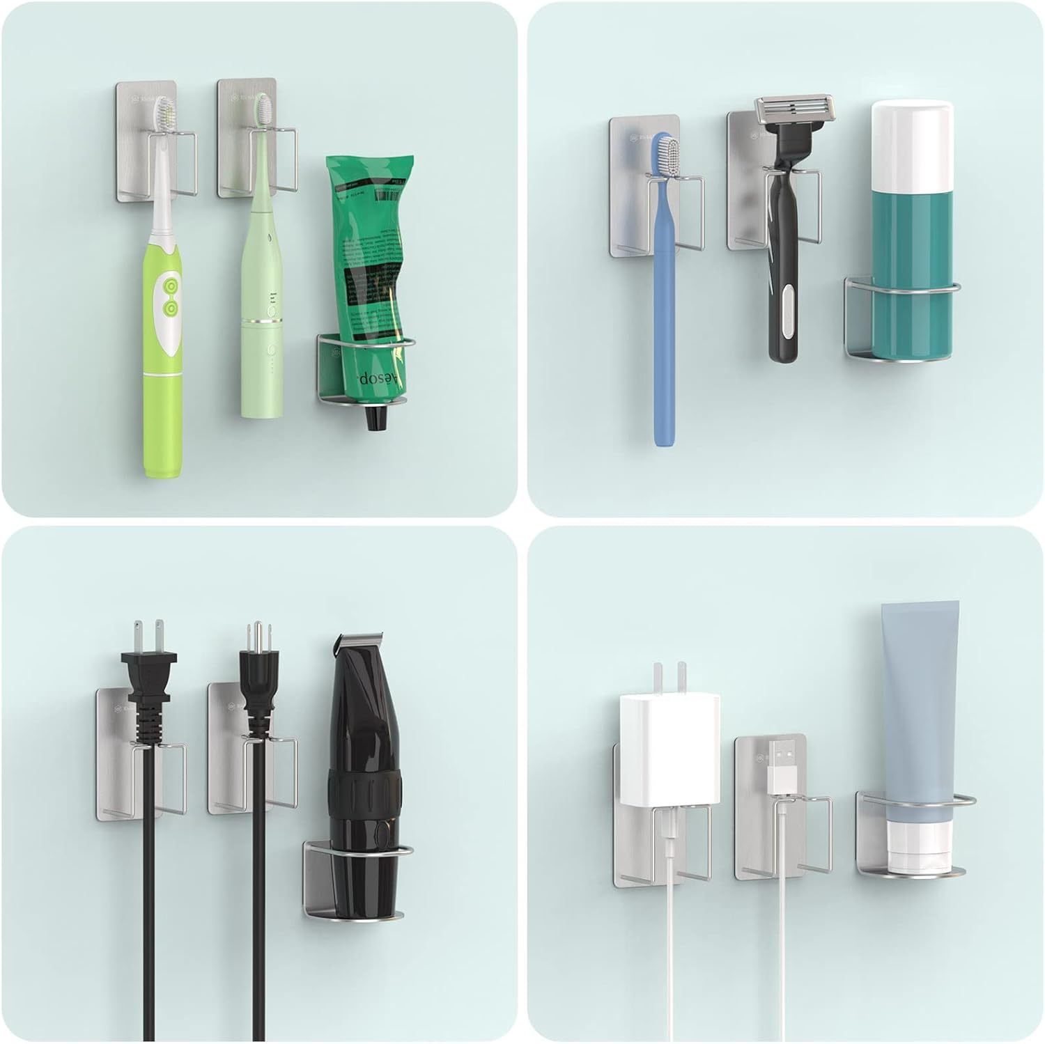 RichRay Stainless Steel Toothbrush Holder