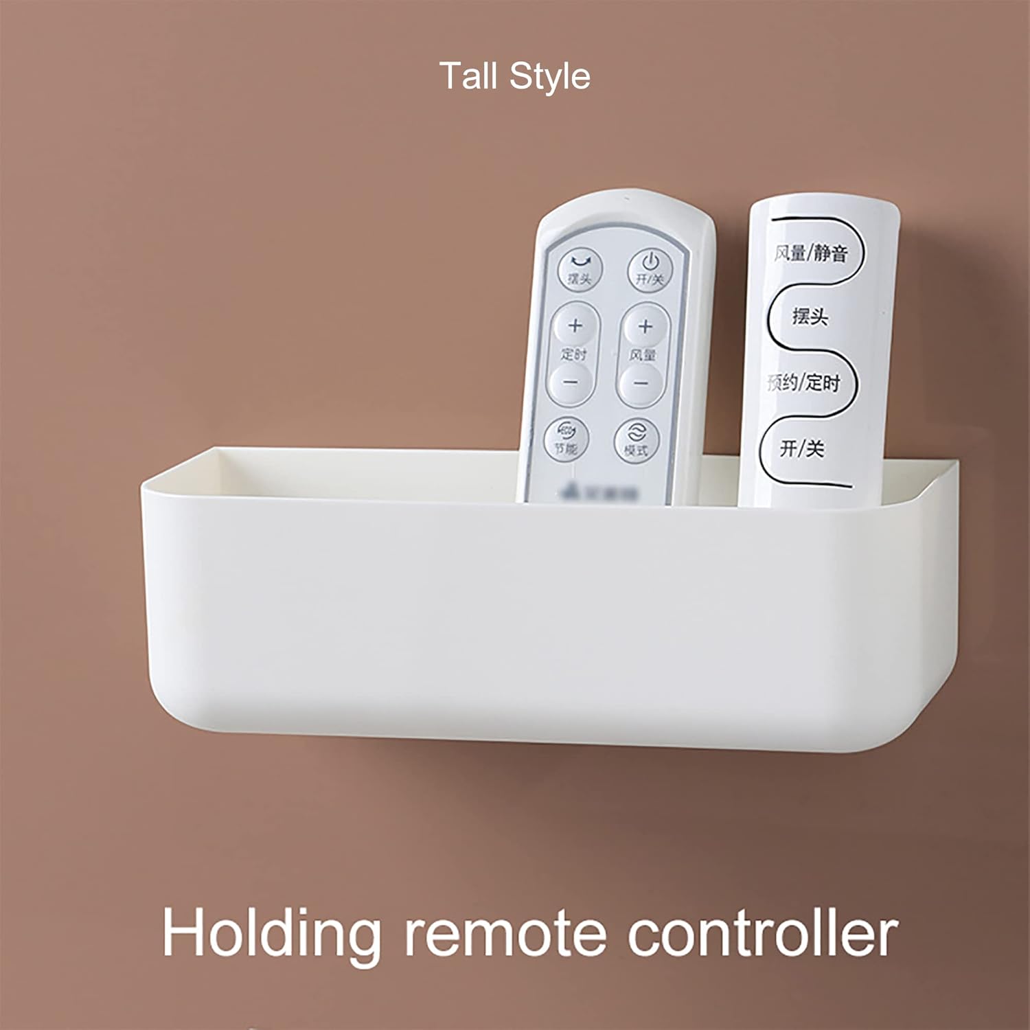 Floating adhesive plastic shower shelf organizer