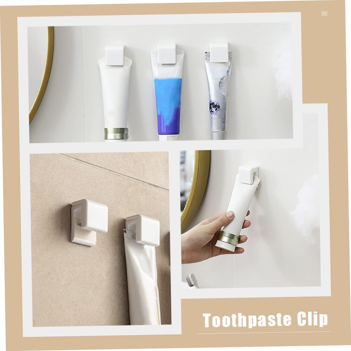 TOPPERFUNBathroom Toothpaste Wall Holder White
