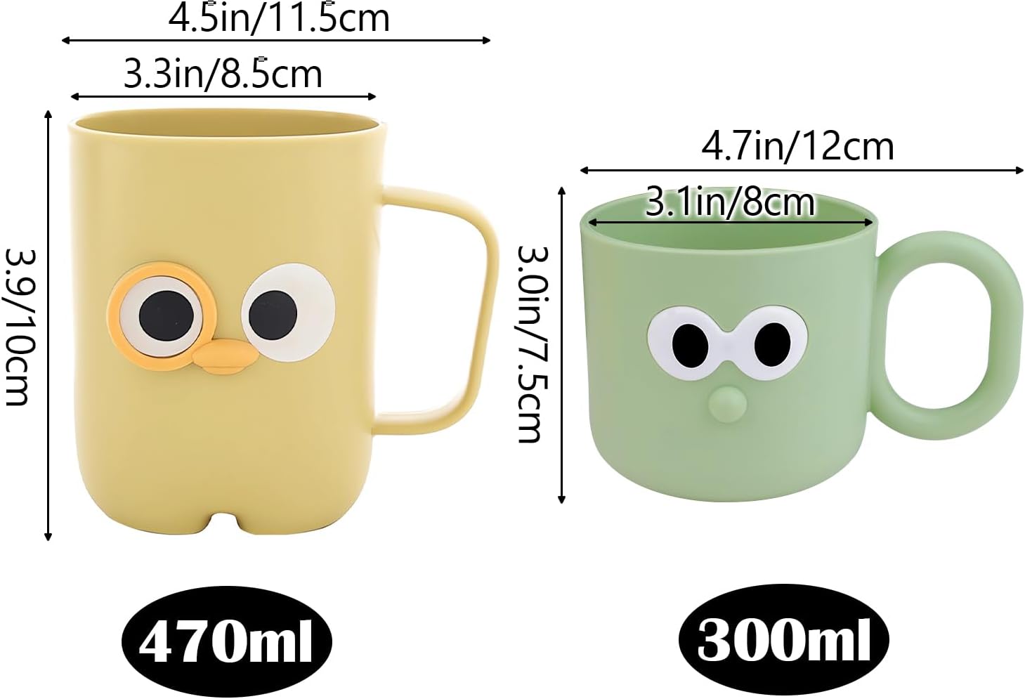 4 Pcs Cute Cartoon Toothbrush Holders for Kids and Adults