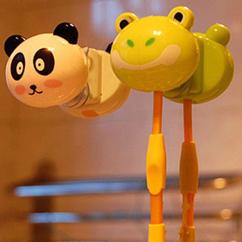 Cartoon Animal Toothbrush Holder with Suction Cups for Kids