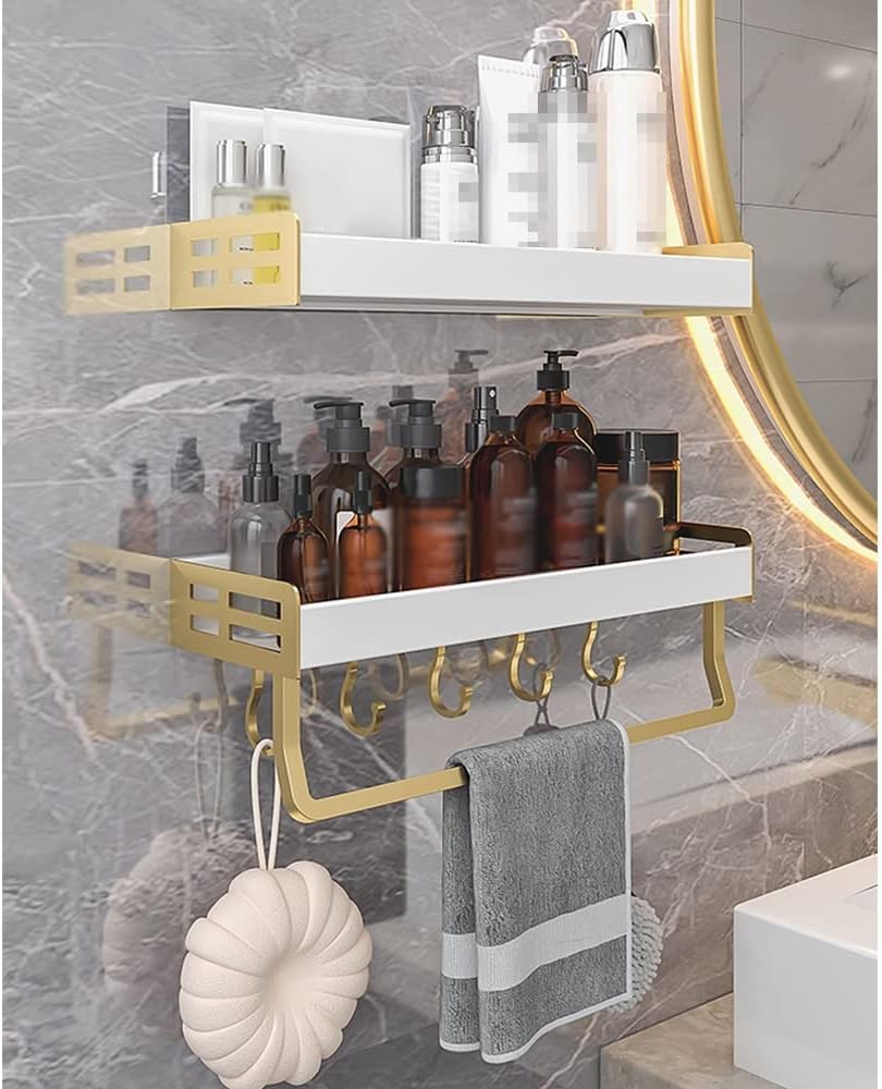 PremiumProfessional Wall-Mounted Shower Caddy for Bathroom Storage