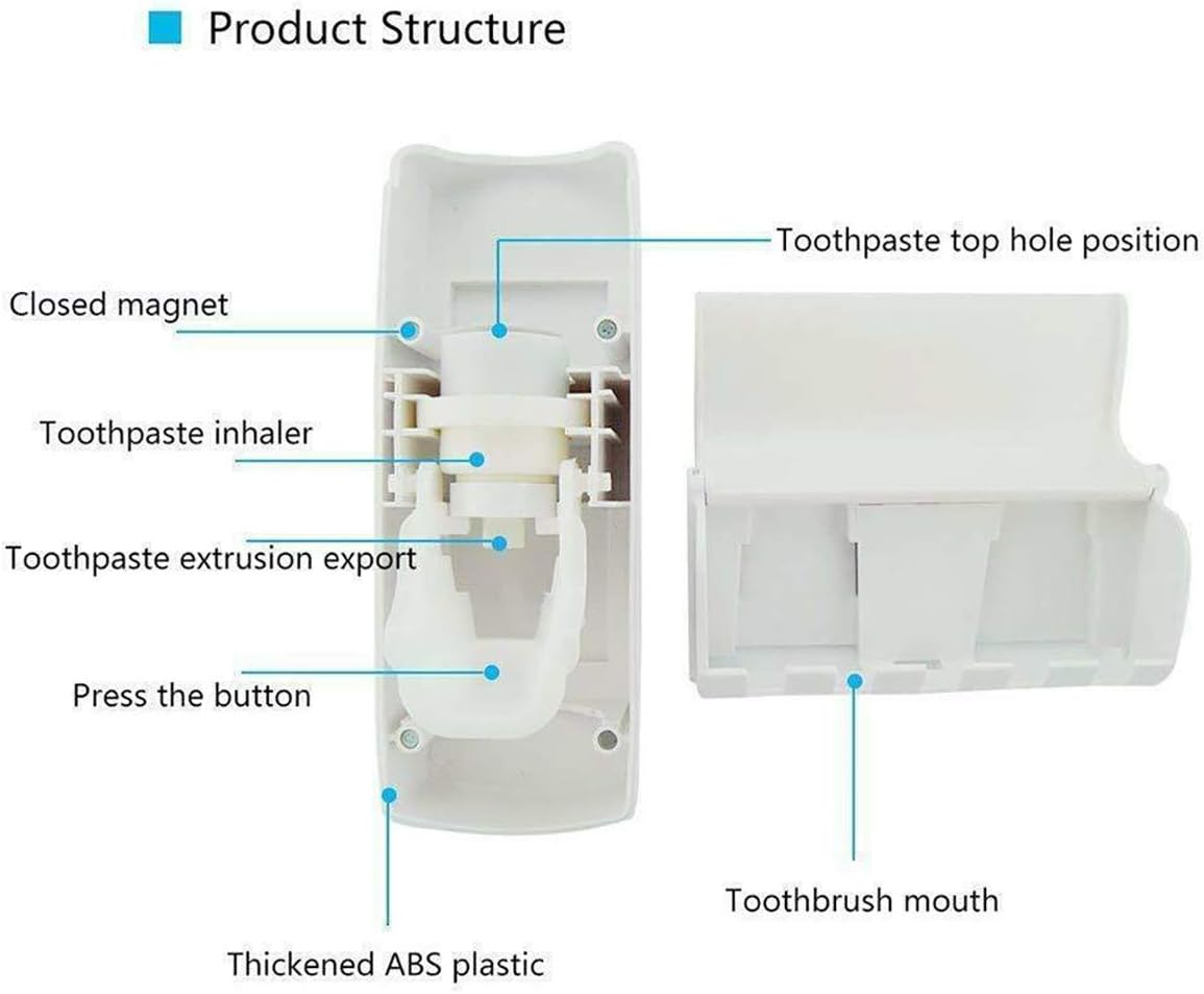 toothpaste dispenser and brush holder