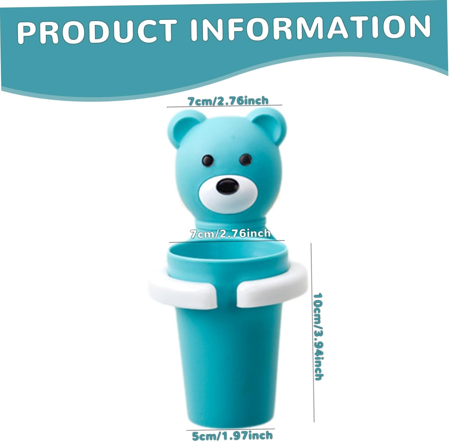 Cute Bear Toothbrush Holder Set for Kids