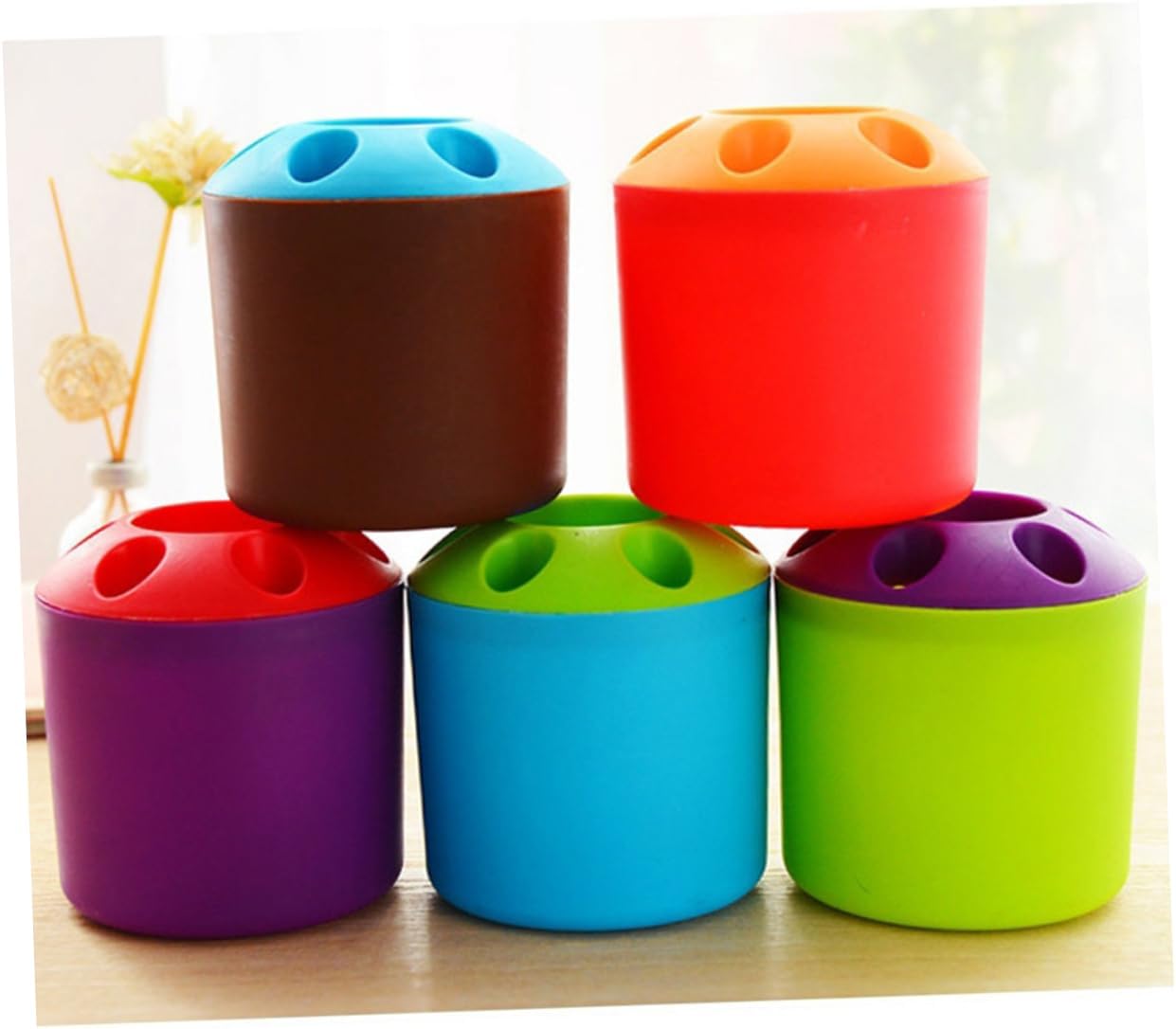 Alipis Large Toothbrush Holder - Bathroom Sink Organizer