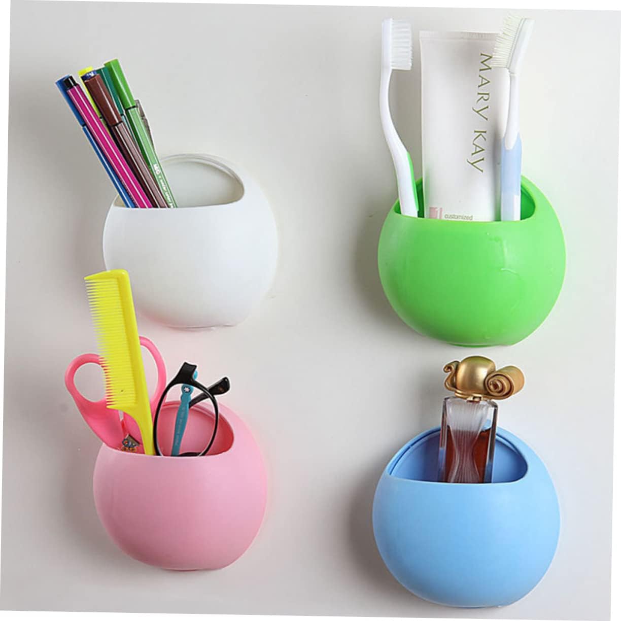 PRETYZOOM Suction Cup Shower Cup Holder Organizer
