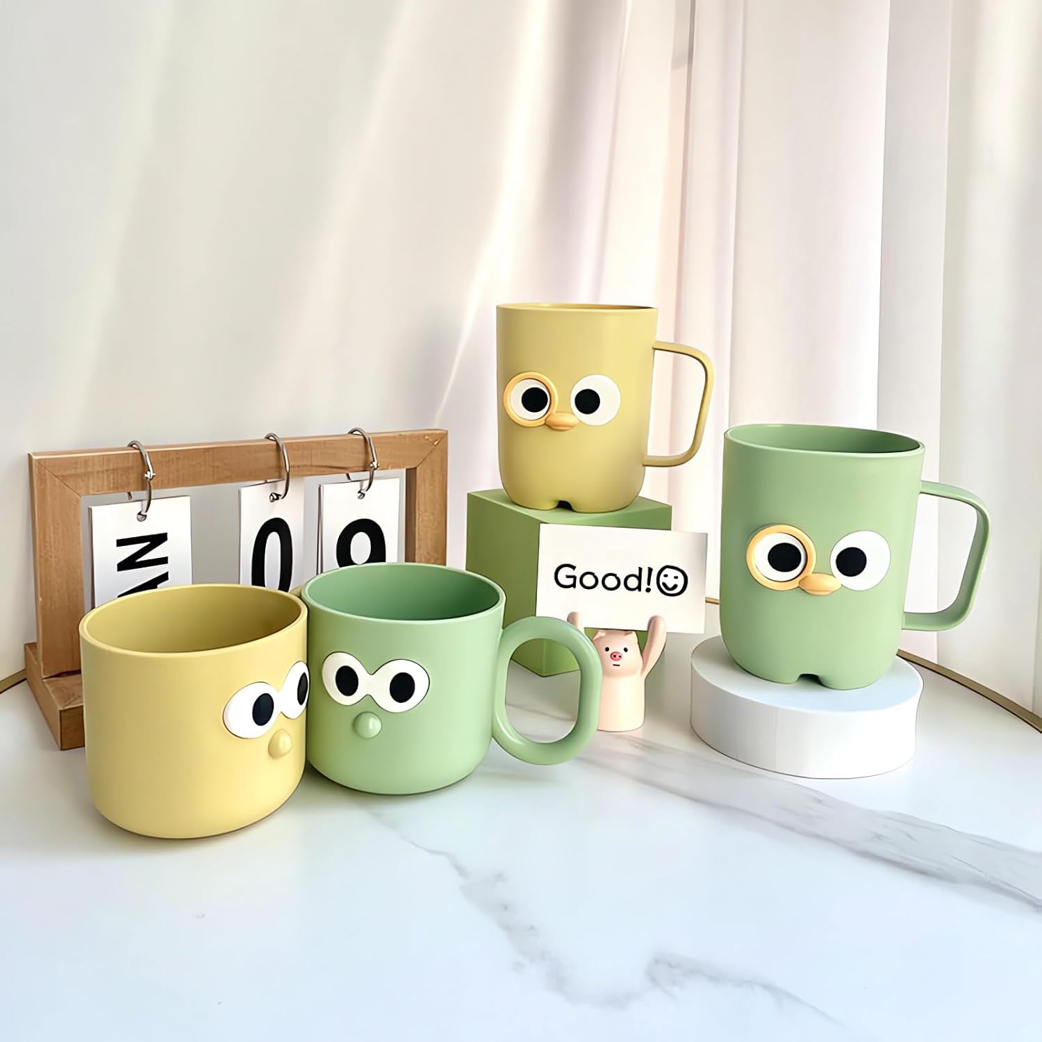 4 Pcs Cute Cartoon Toothbrush Holders for Kids and Adults