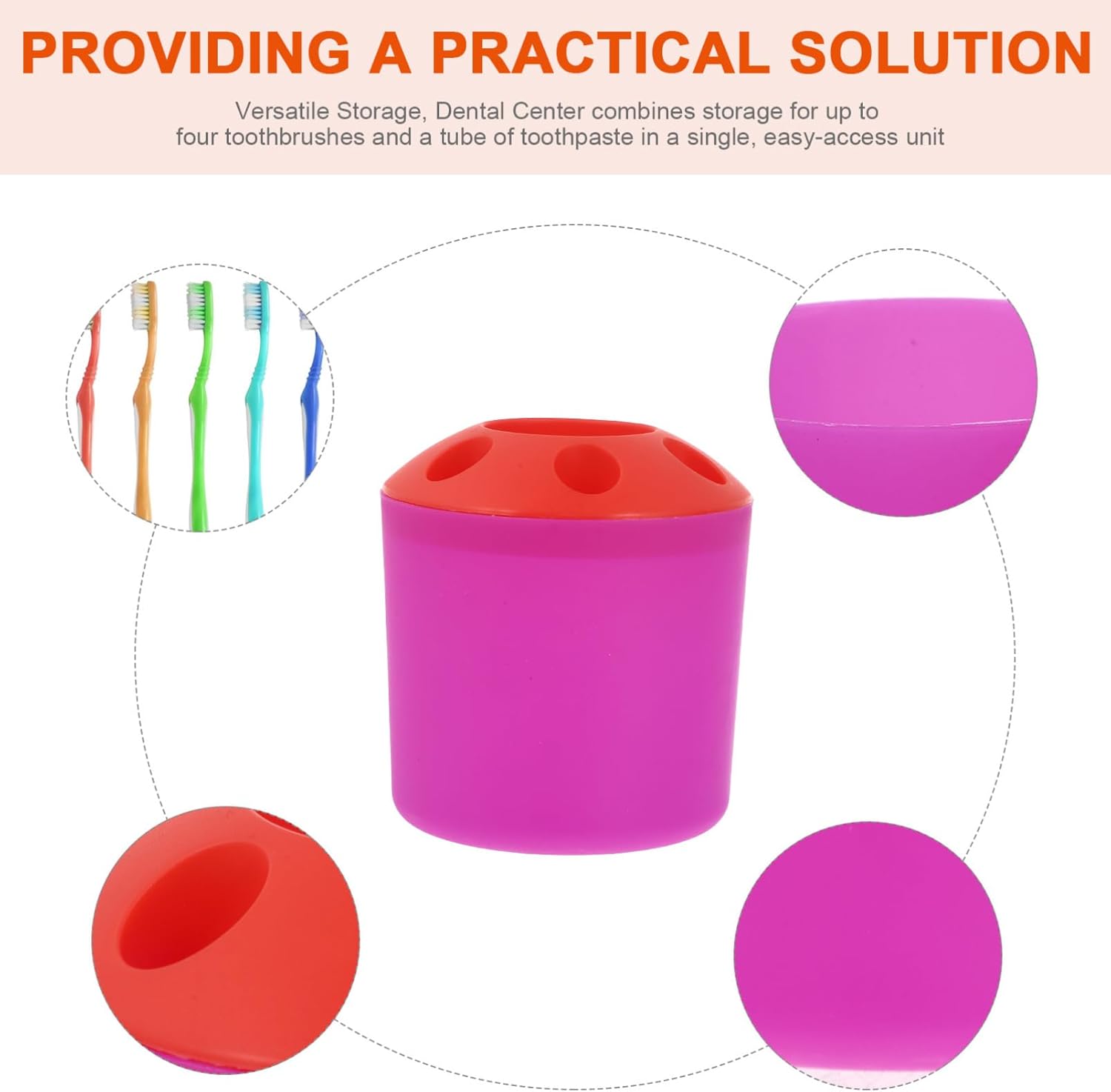 PrettyZoom Toothbrush Holder for Bathroom