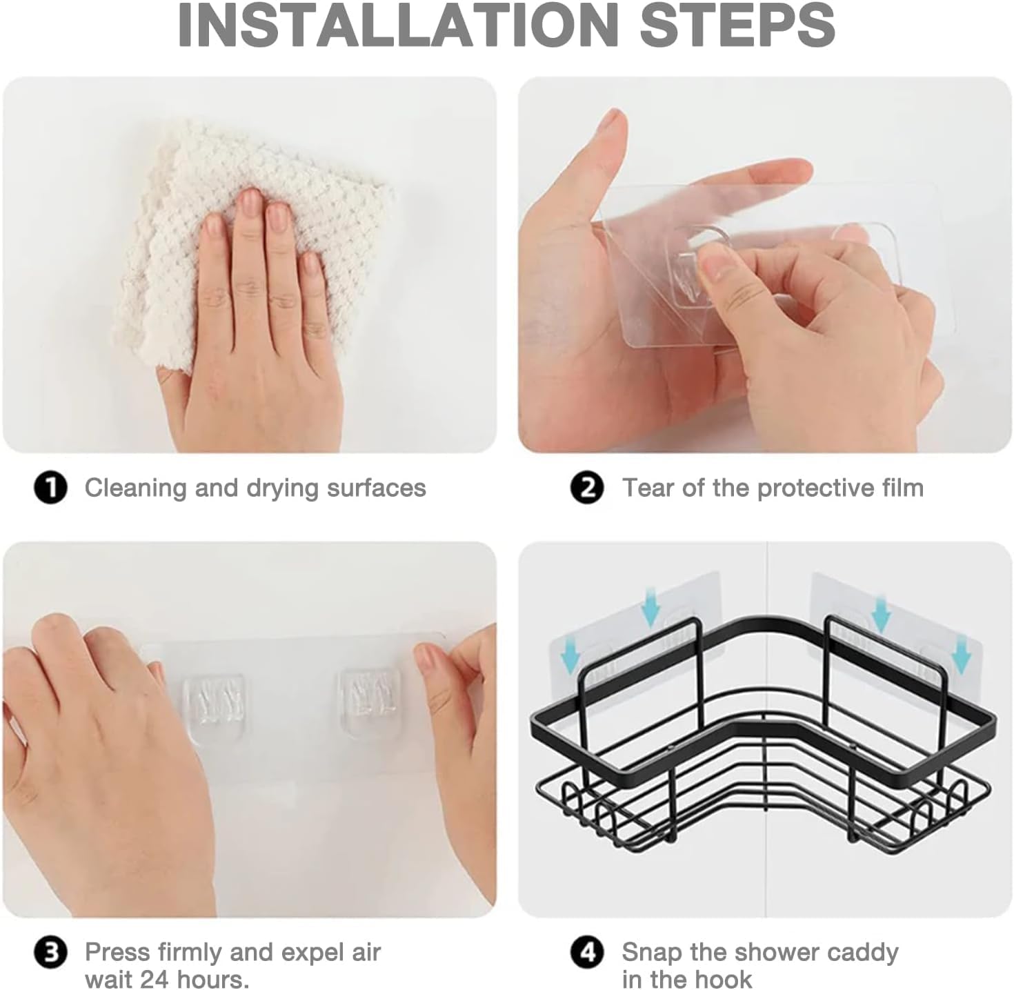 8-Piece shower caddy adhesive replacement
