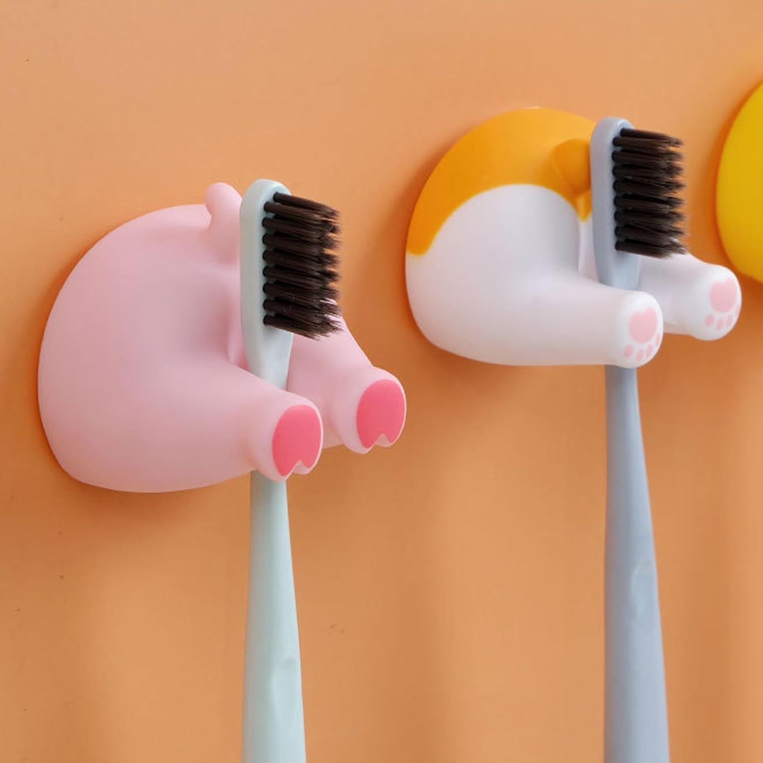 kids Cute Toothbrush Holder -wall Mount Cartoon Animal Dog Tail Party-align