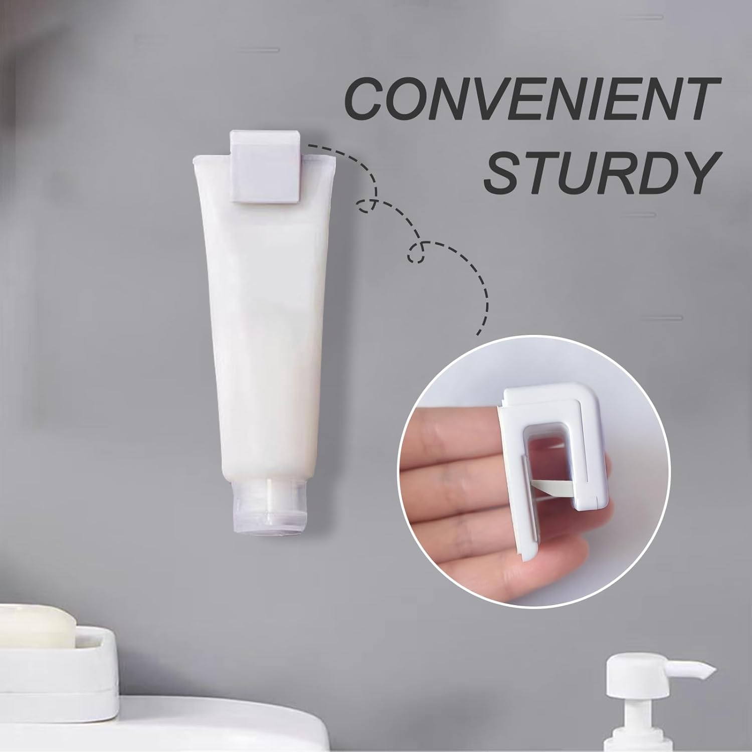 2-Pack White Toothbrush and Toothpaste Holders