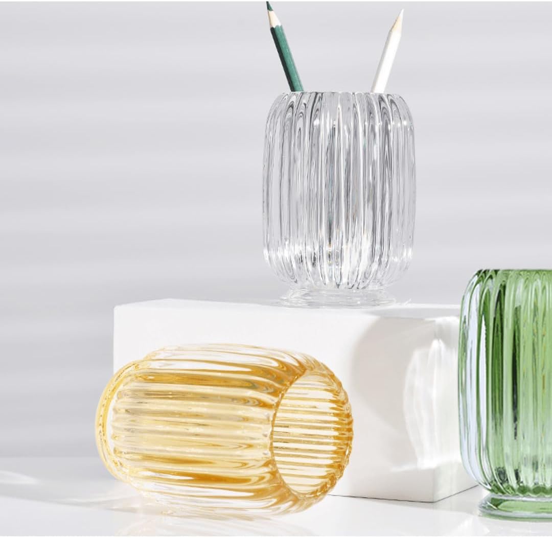 Stylish Glass Toothbrush Holder for Small Spaces
