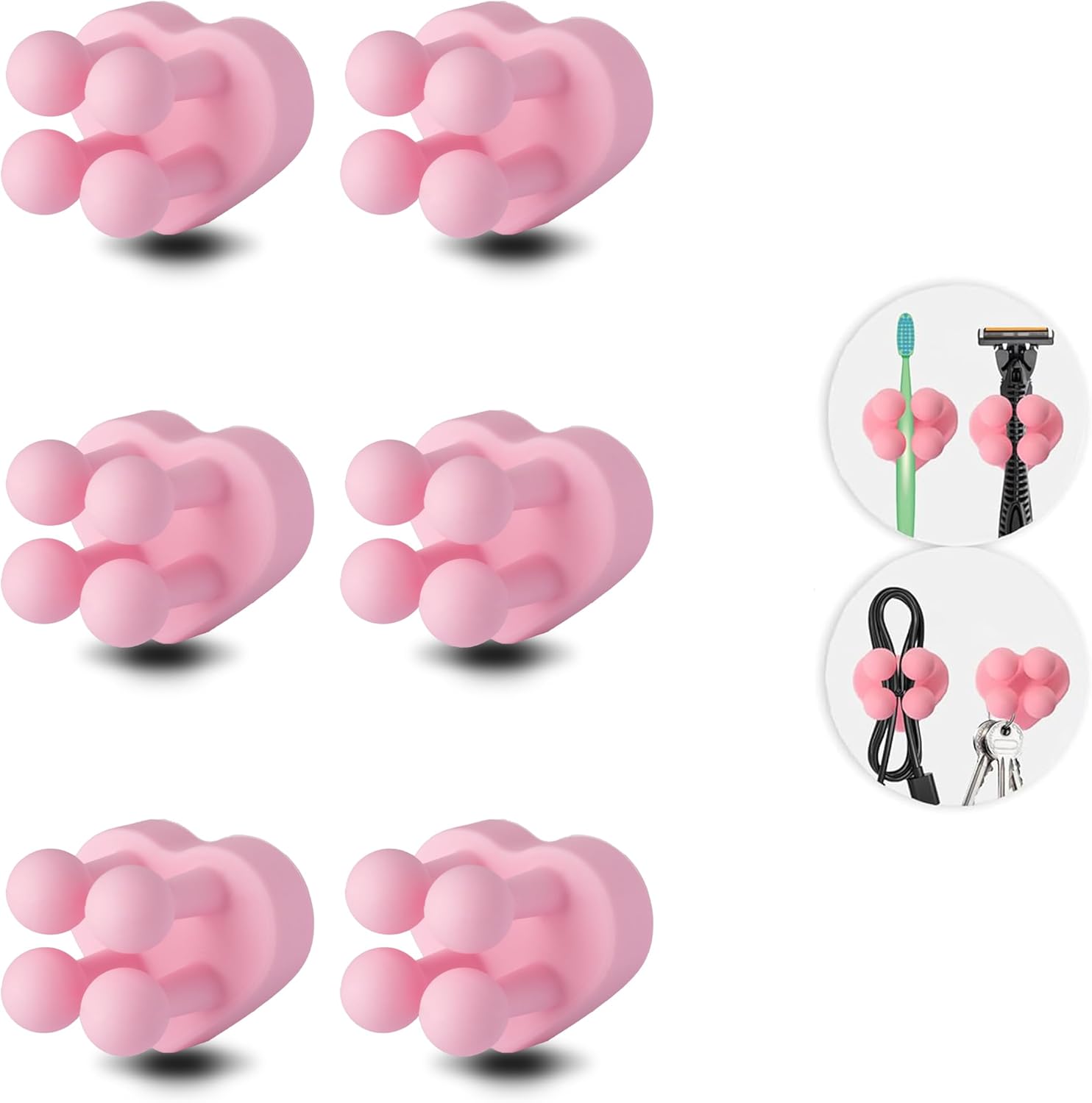 Silicone Toothbrush Tool Holder Heart Design