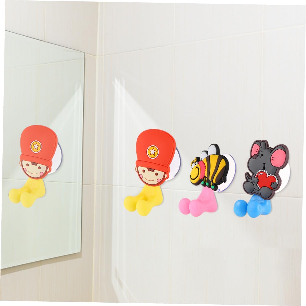 Eco-Friendly Cartoon Suction Cup Toothbrush Holders for Kids