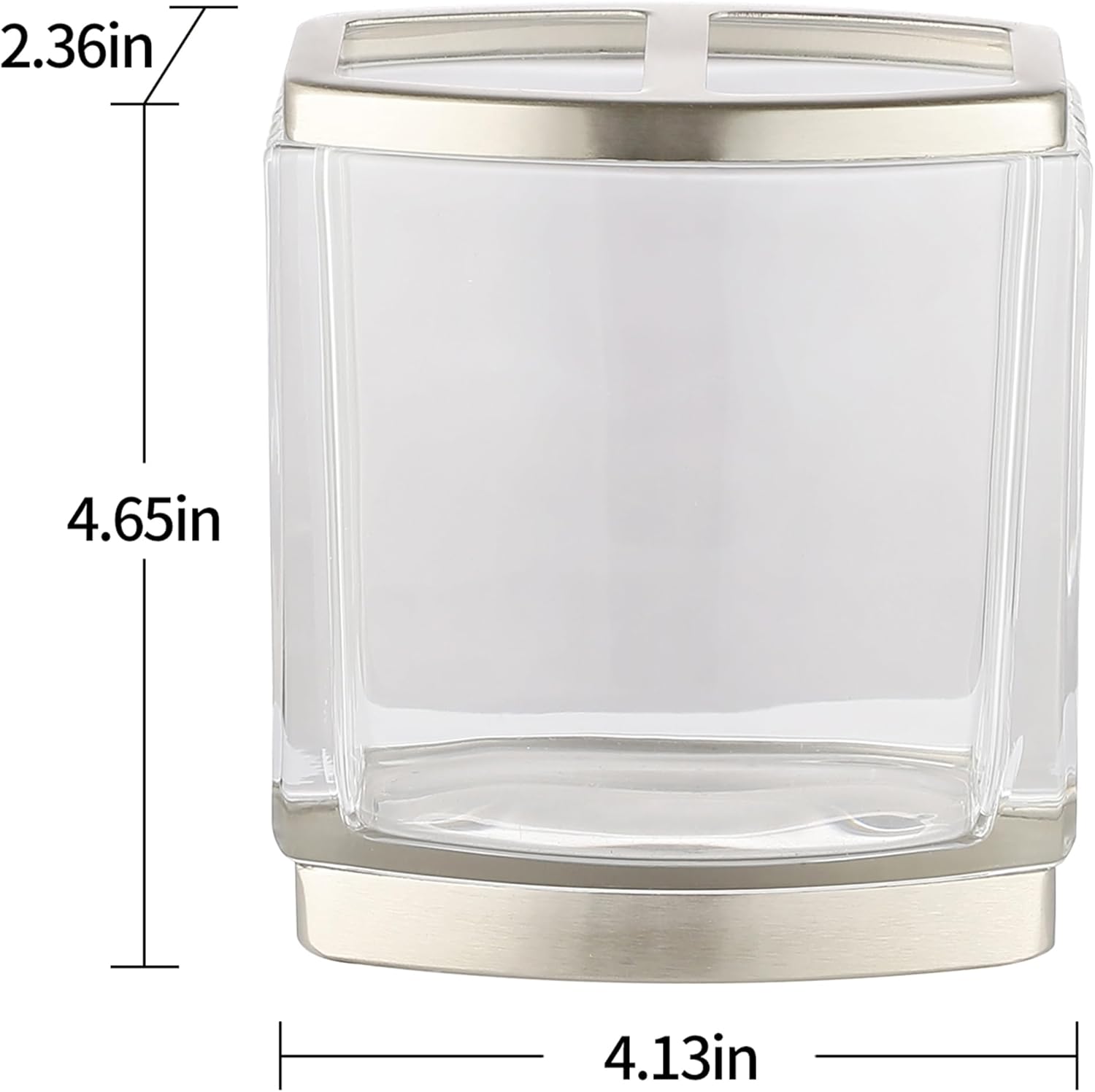 H Halston Heavy Weight Glass Toothbrush Holder