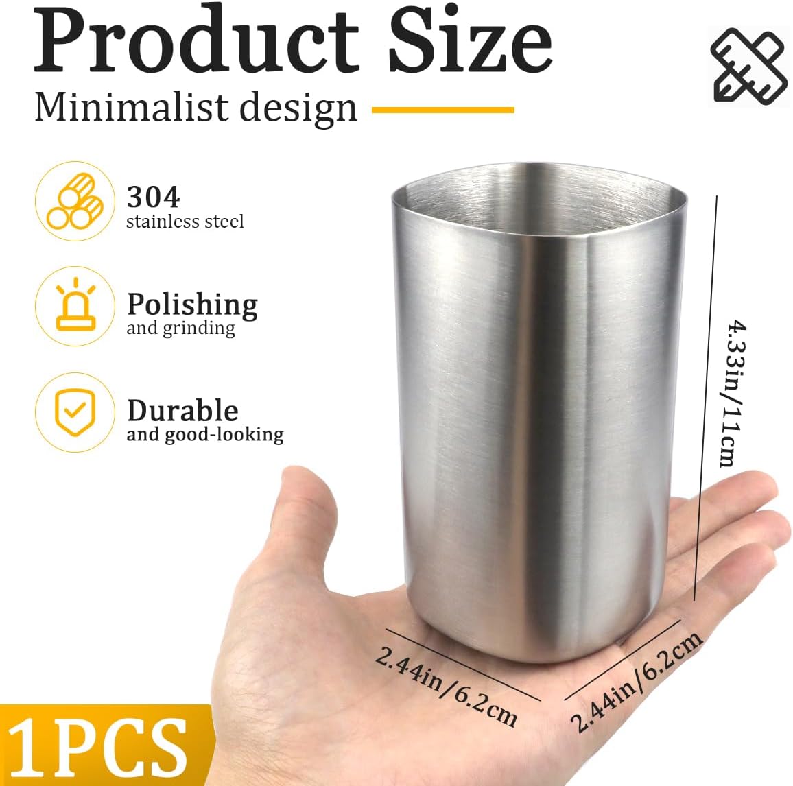 DOERDO Stainless Steel Toothbrush Holder 24x43-inch