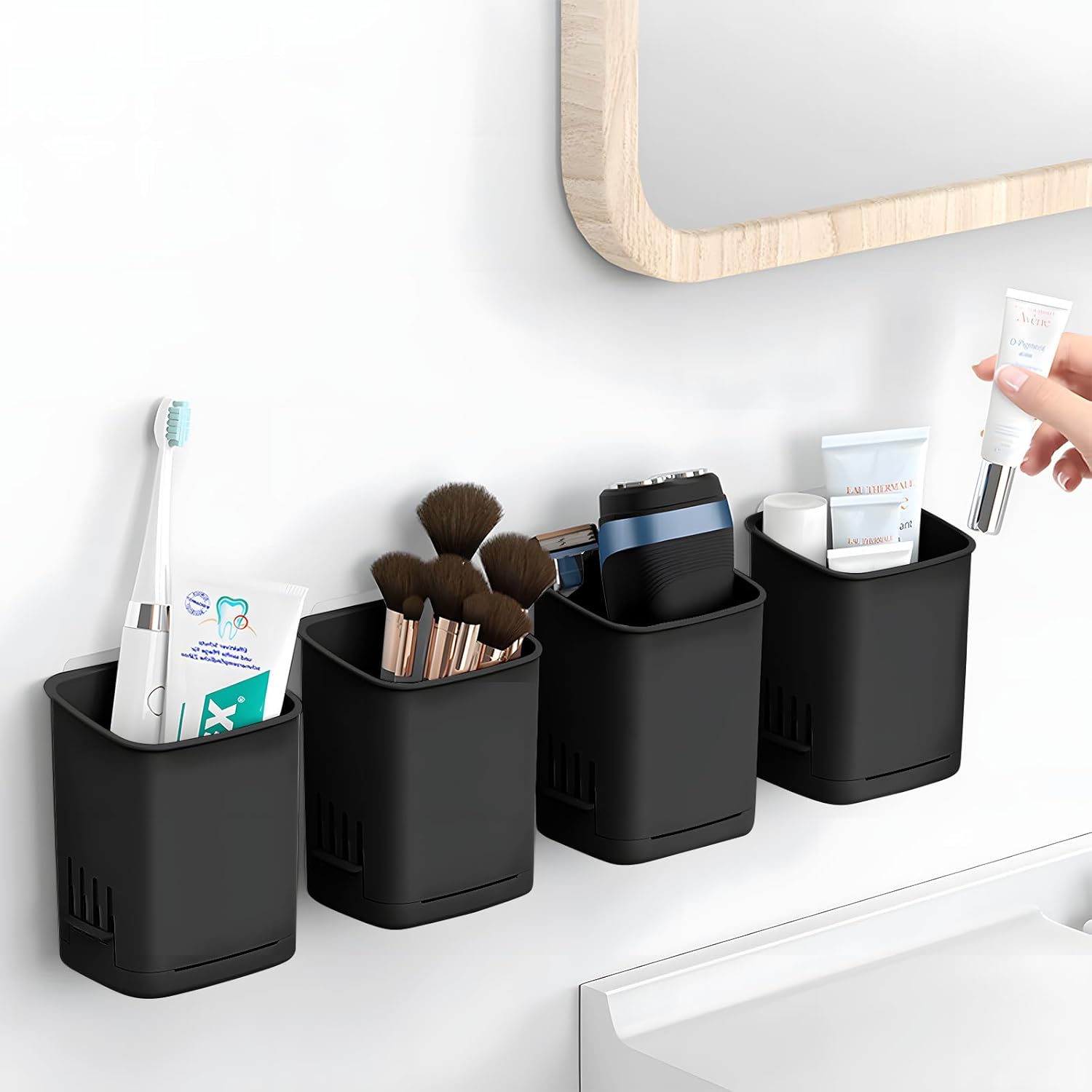 Sturdy Toothbrush Toothpaste Holder for Bathroom Kitchen