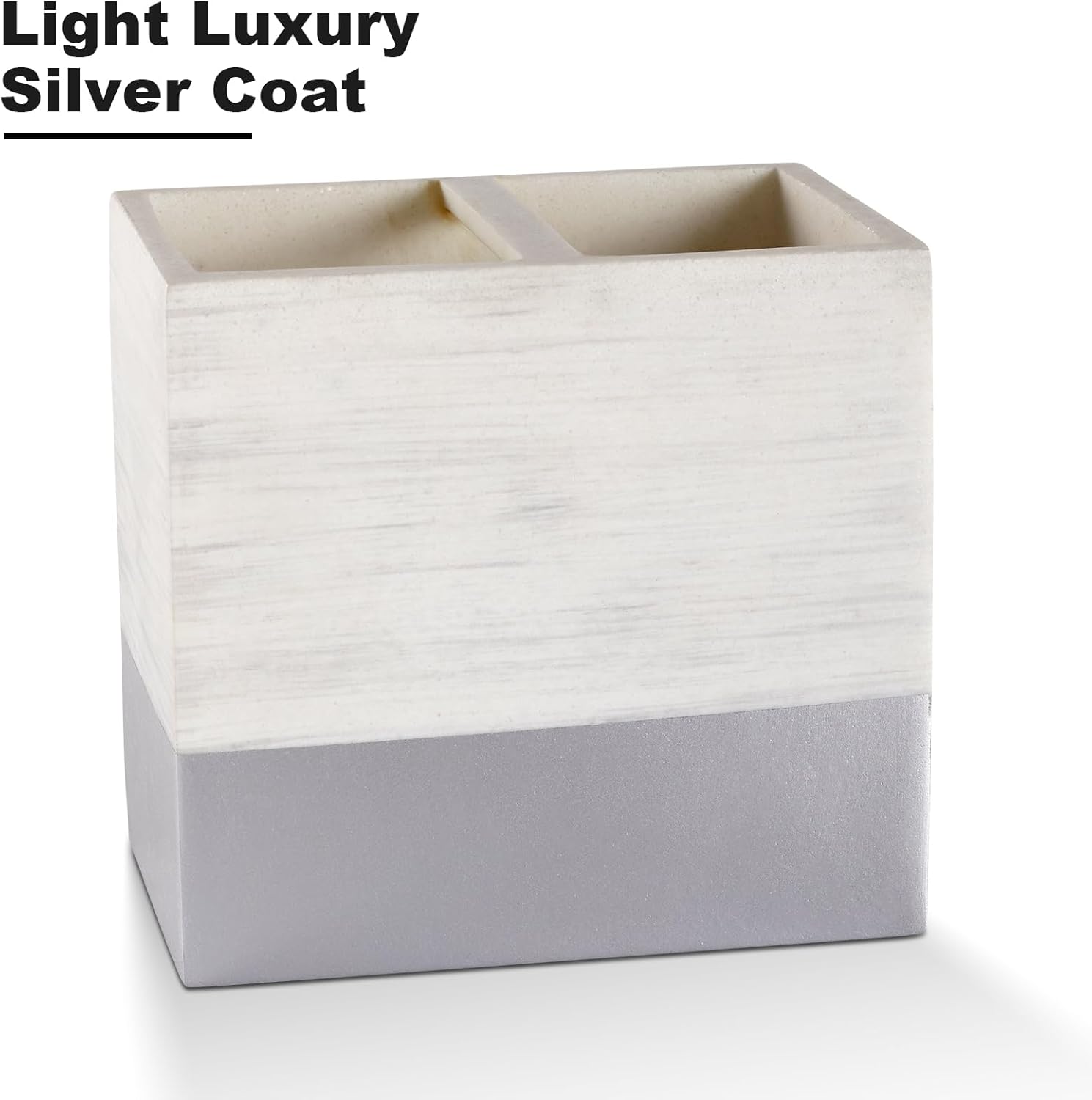 Toothbrush Holder with Anti-Slip Base for Bathroom Countertop Organizer