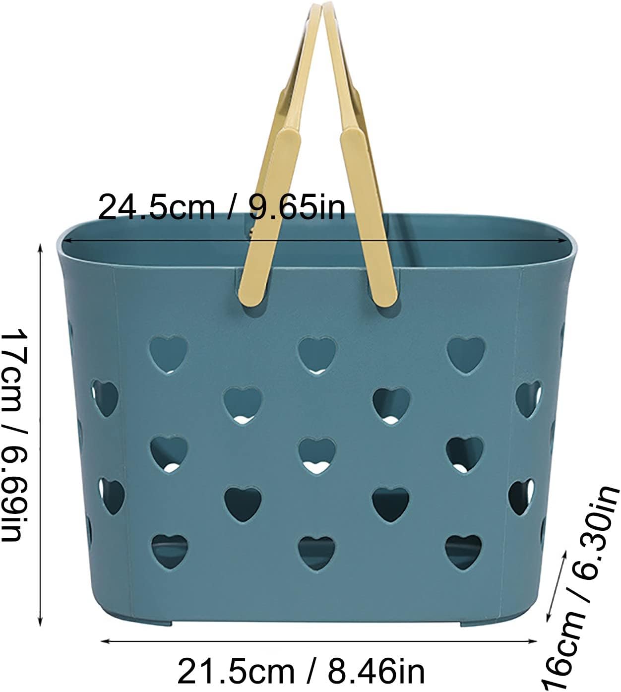 Sturdy BPA-free shower caddy with handles for bathroom essentials