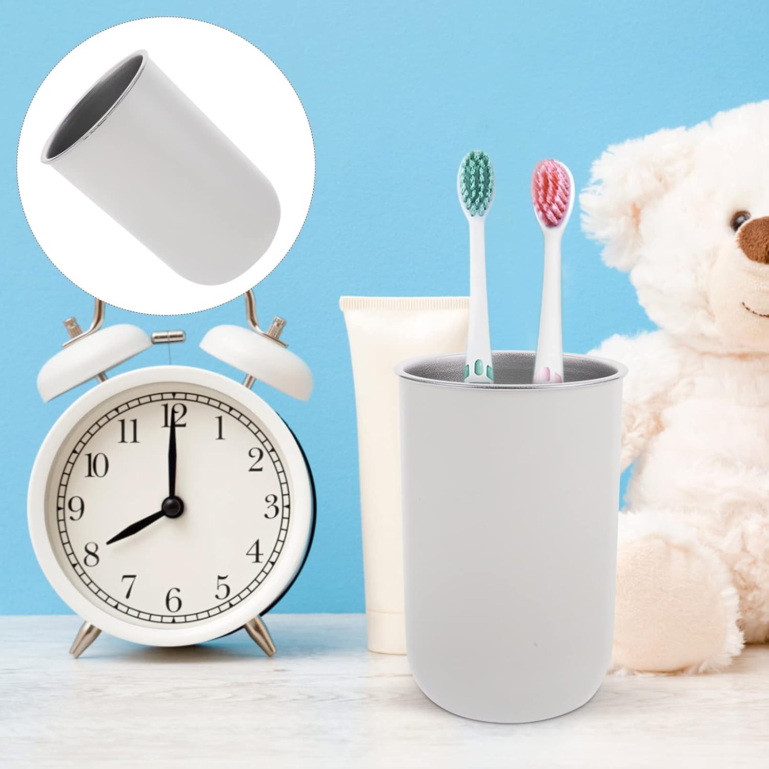 Stay organized and elegant with the Healeved Toothbrush Cup Holder Set
