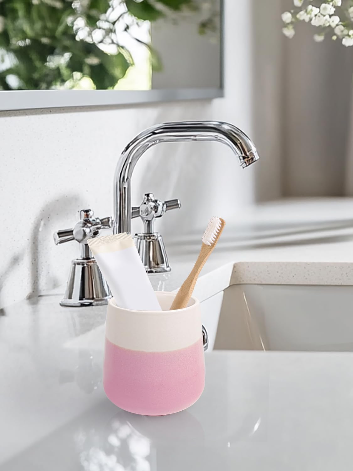 INGOFIN Ceramic Toothbrush Holder