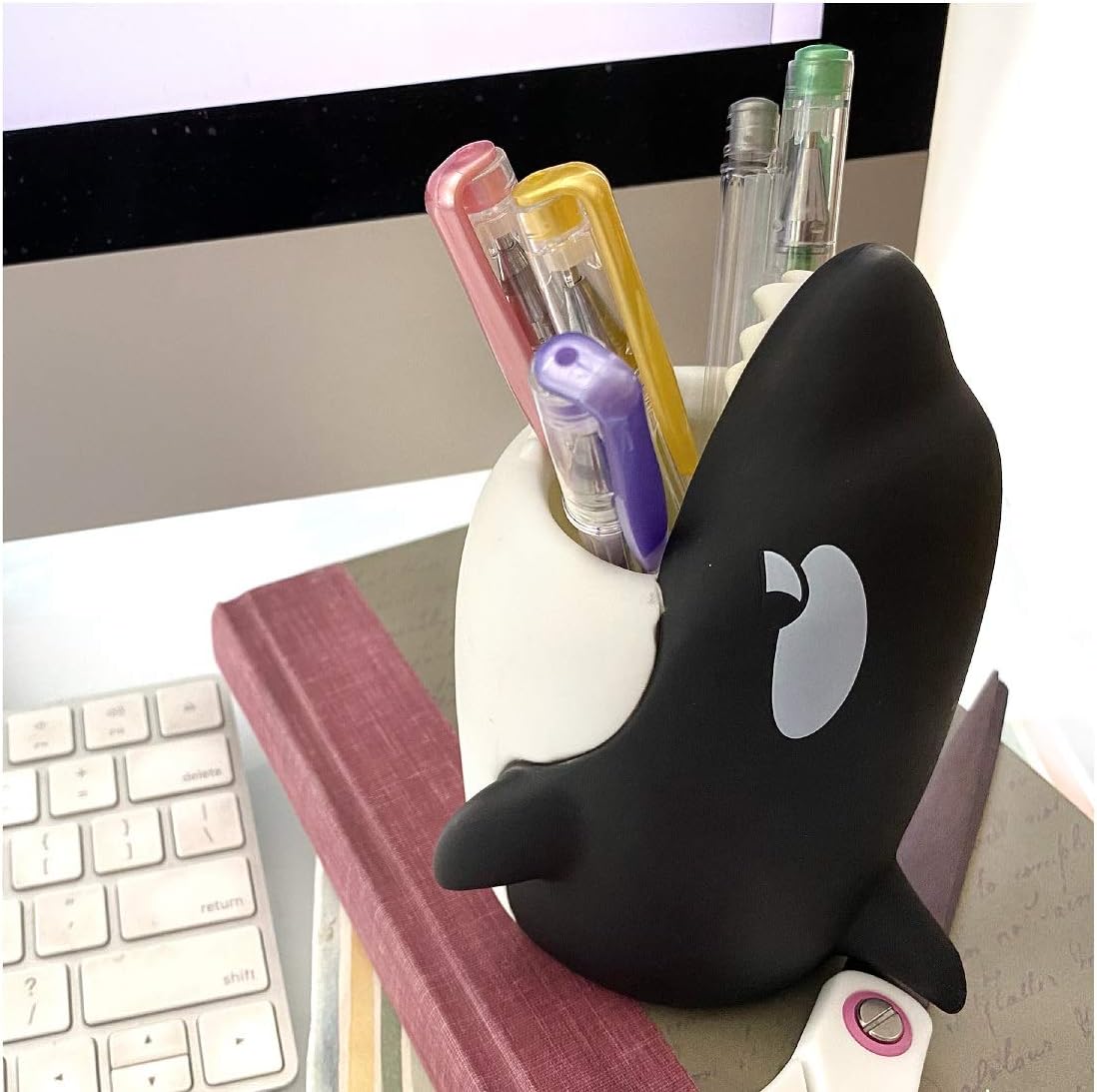 Kids Toothbrush Holder Whale - Durable Silicone Organizer