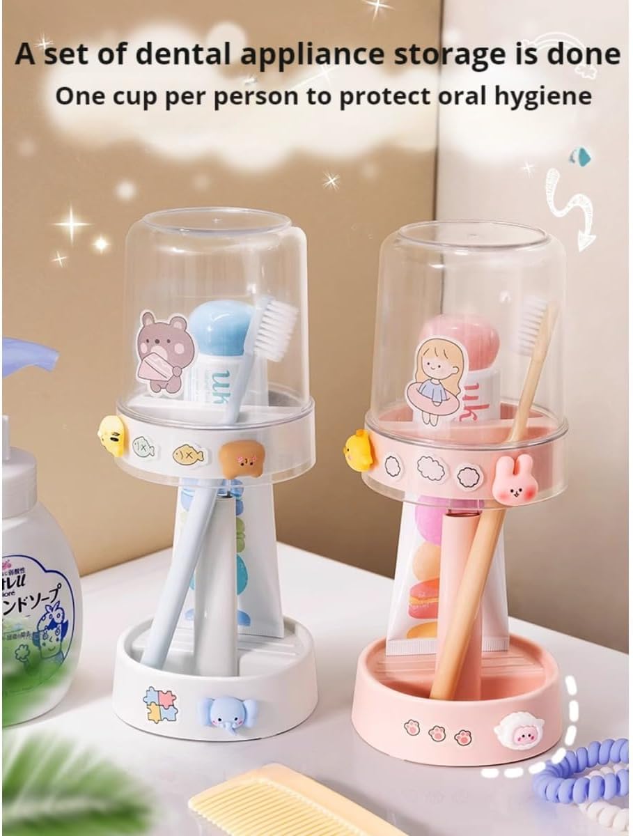POMN Kids Toothbrush Holder with Cute Design for Kids