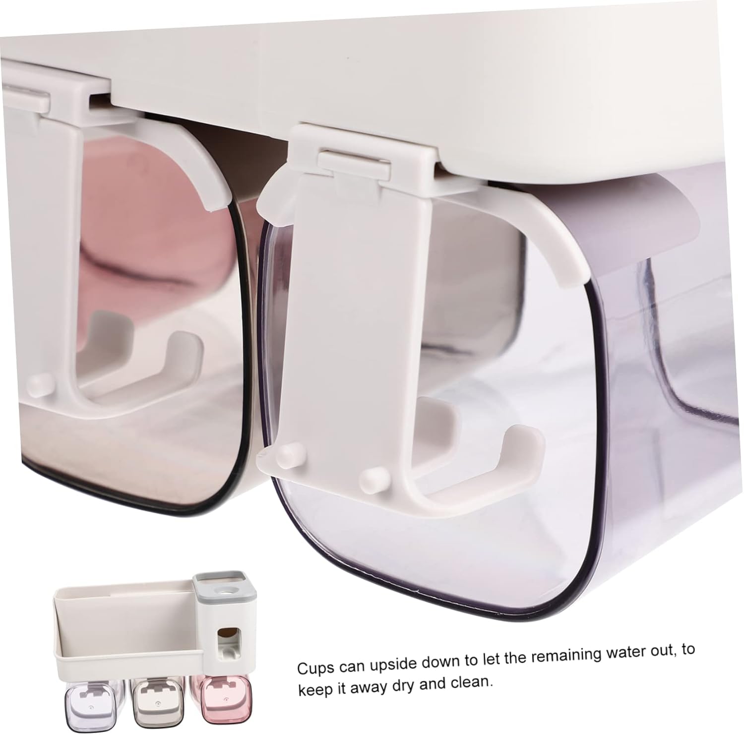 ABOOFAN Toothbrush Holder Bathroom Storage Shelf 238X18CM Light Grey