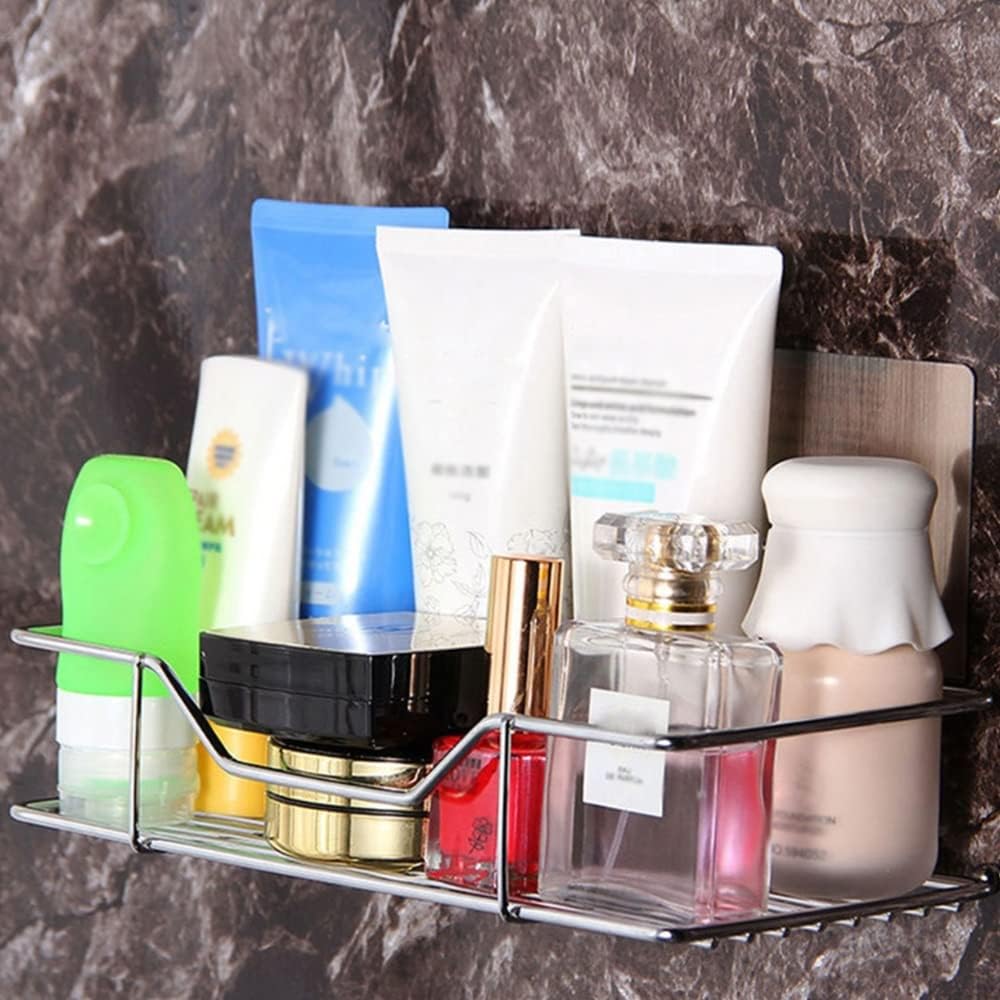 Stainless Steel Shower Caddy Organizer Basket Wall Mount Storage Rack